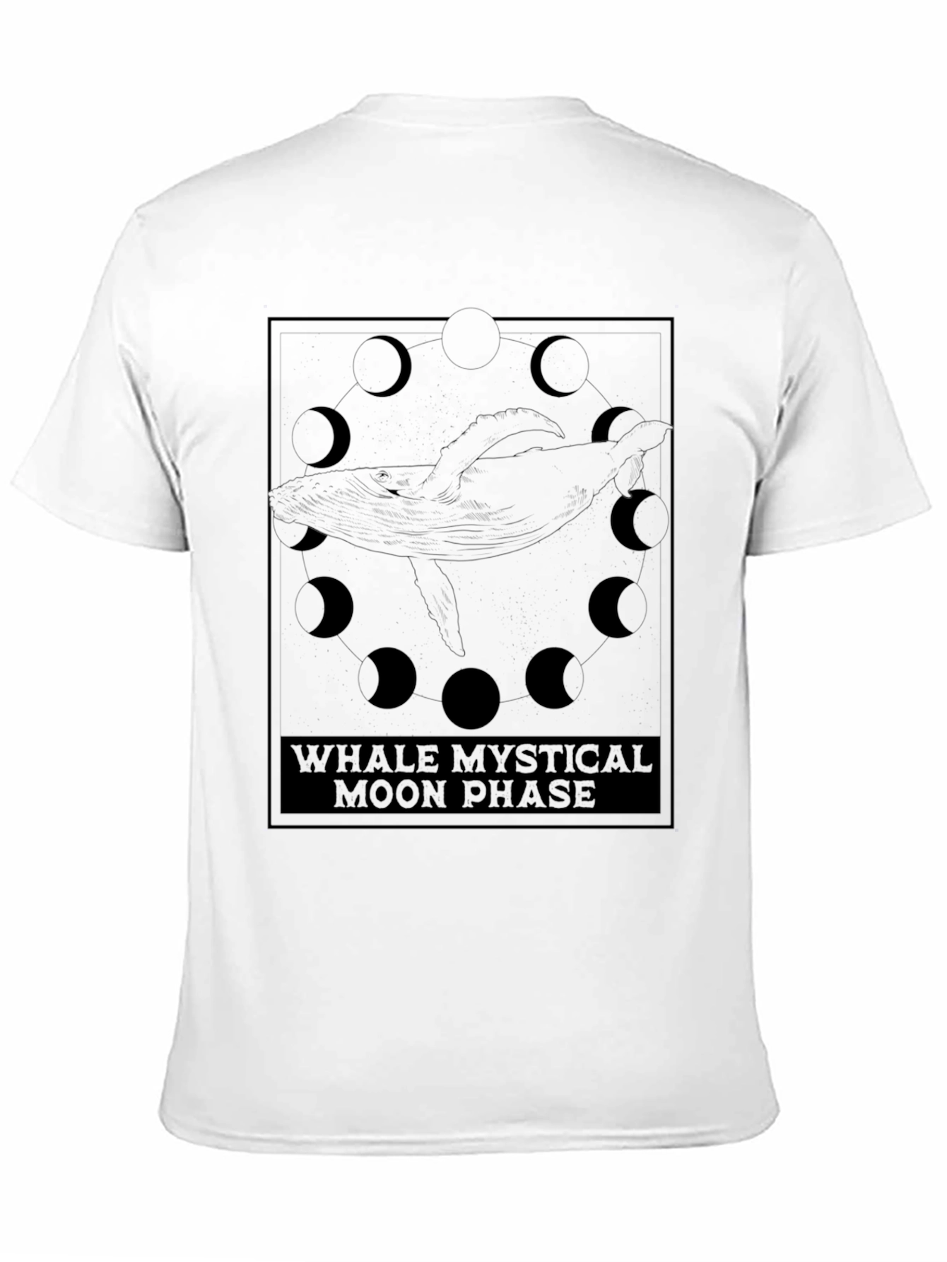 Whale Mystical Moon Phase T-Shirt