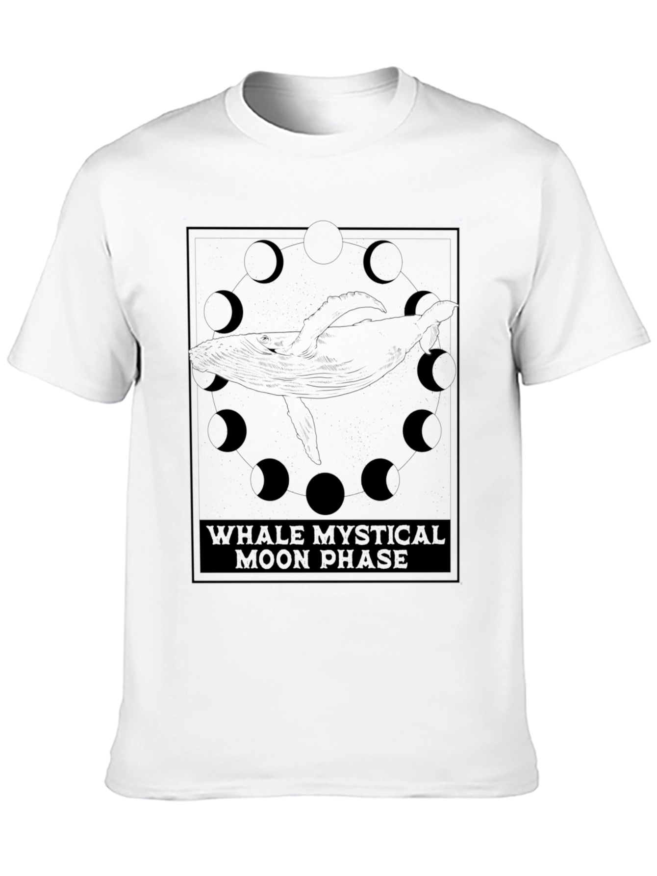 Whale Mystical Moon Phase T-Shirt