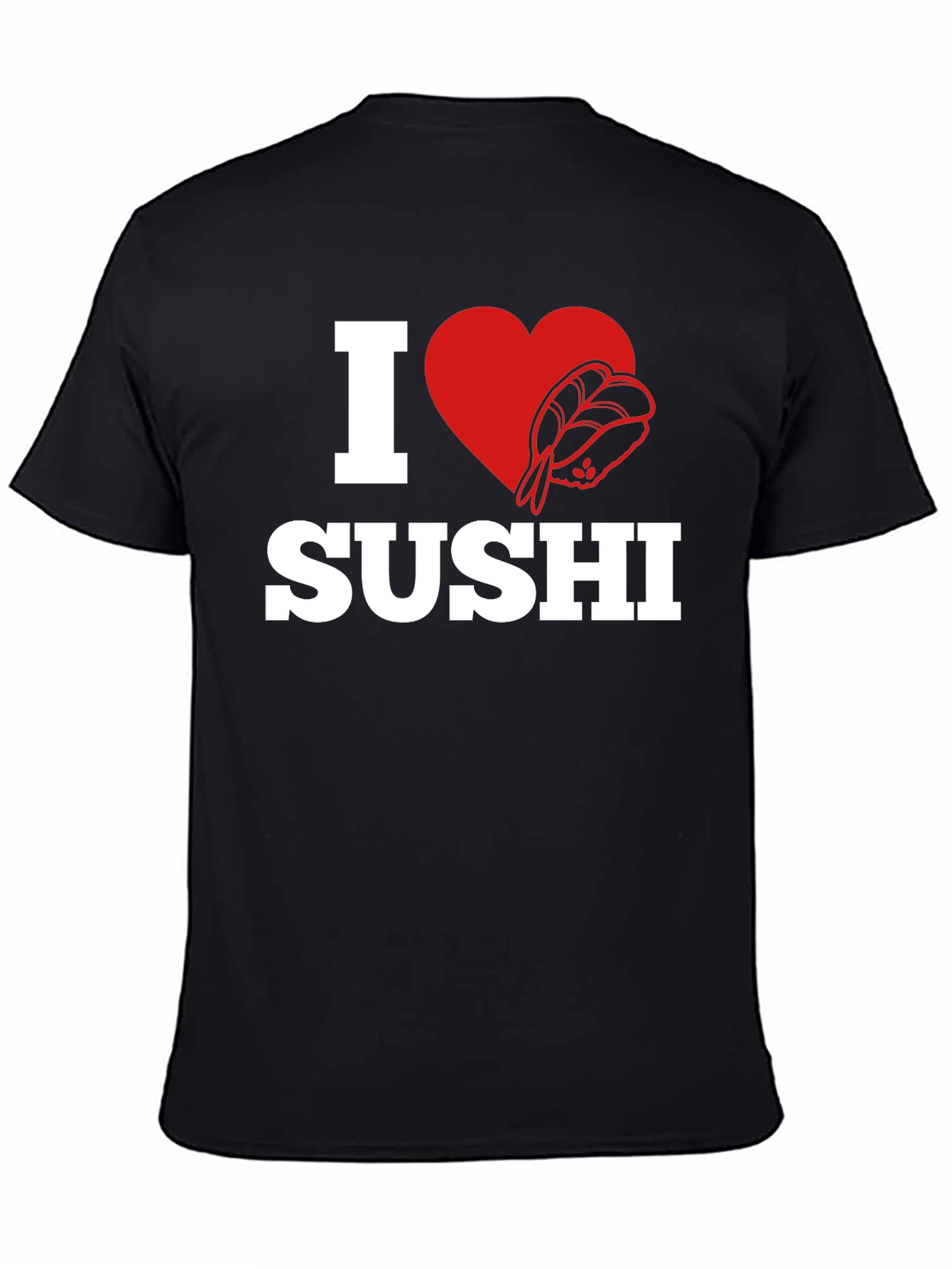 I Love Sushi Graphic Tee - Black