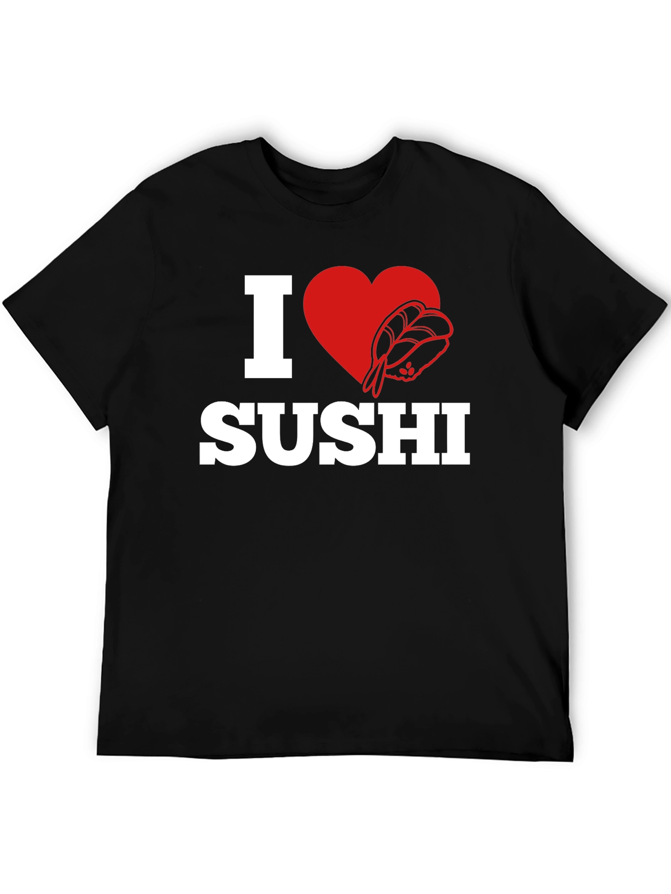 I Love Sushi Graphic Tee - Black