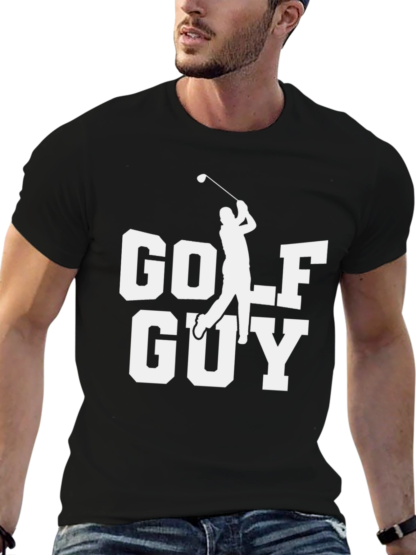 Golf Guy T-Shirt - Black Cotton Tee