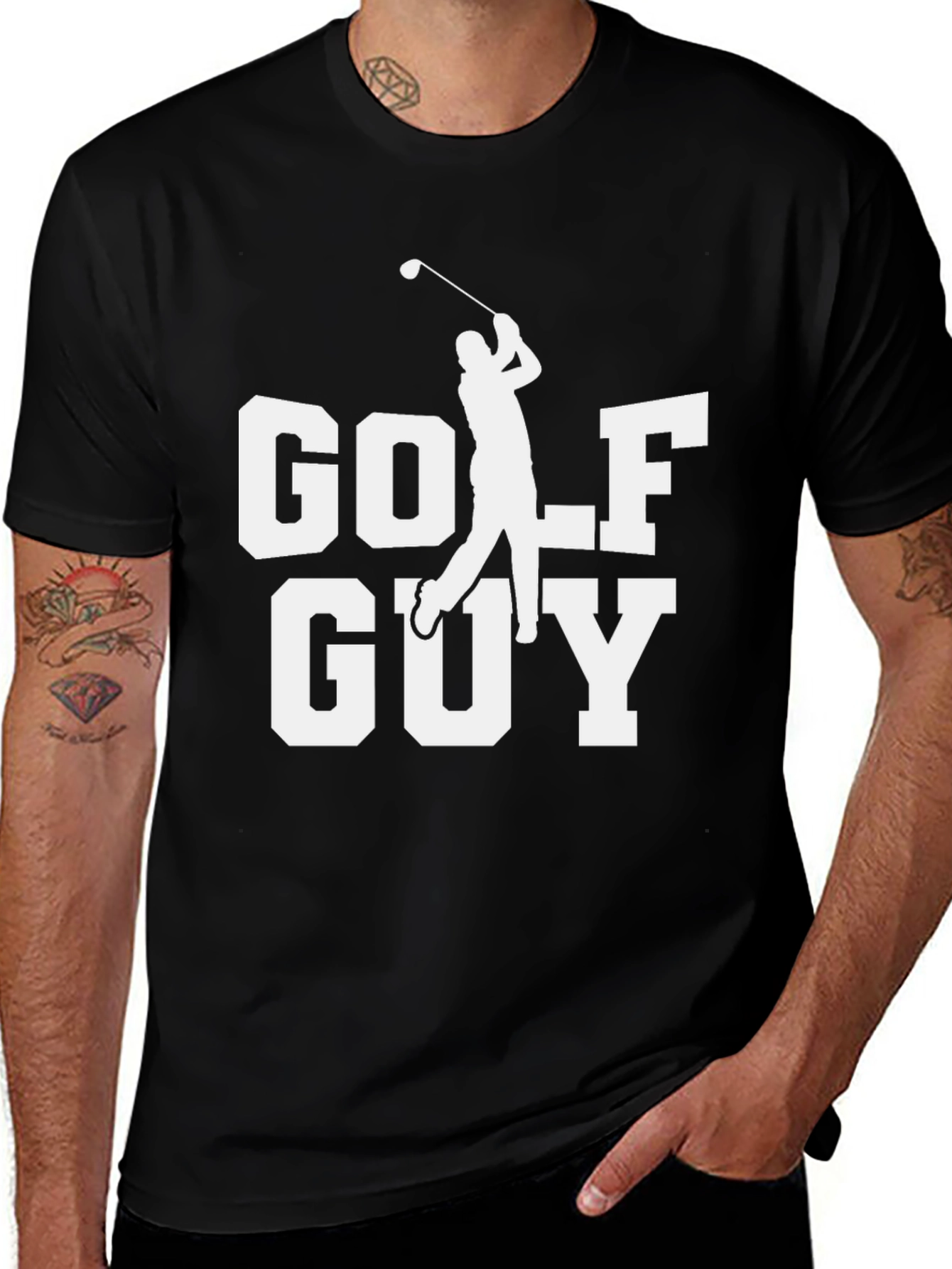 Golf Guy T-Shirt - Black Cotton Tee