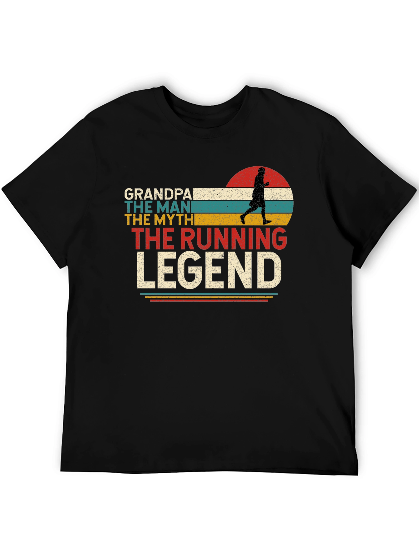 Grandpa Running Legend Graphic T-Shirt