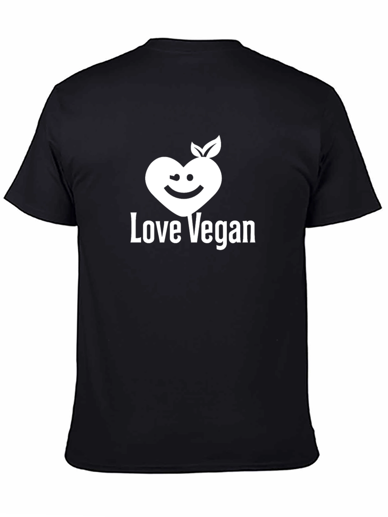 Love Vegan Graphic Tee - Black Cotton Blend