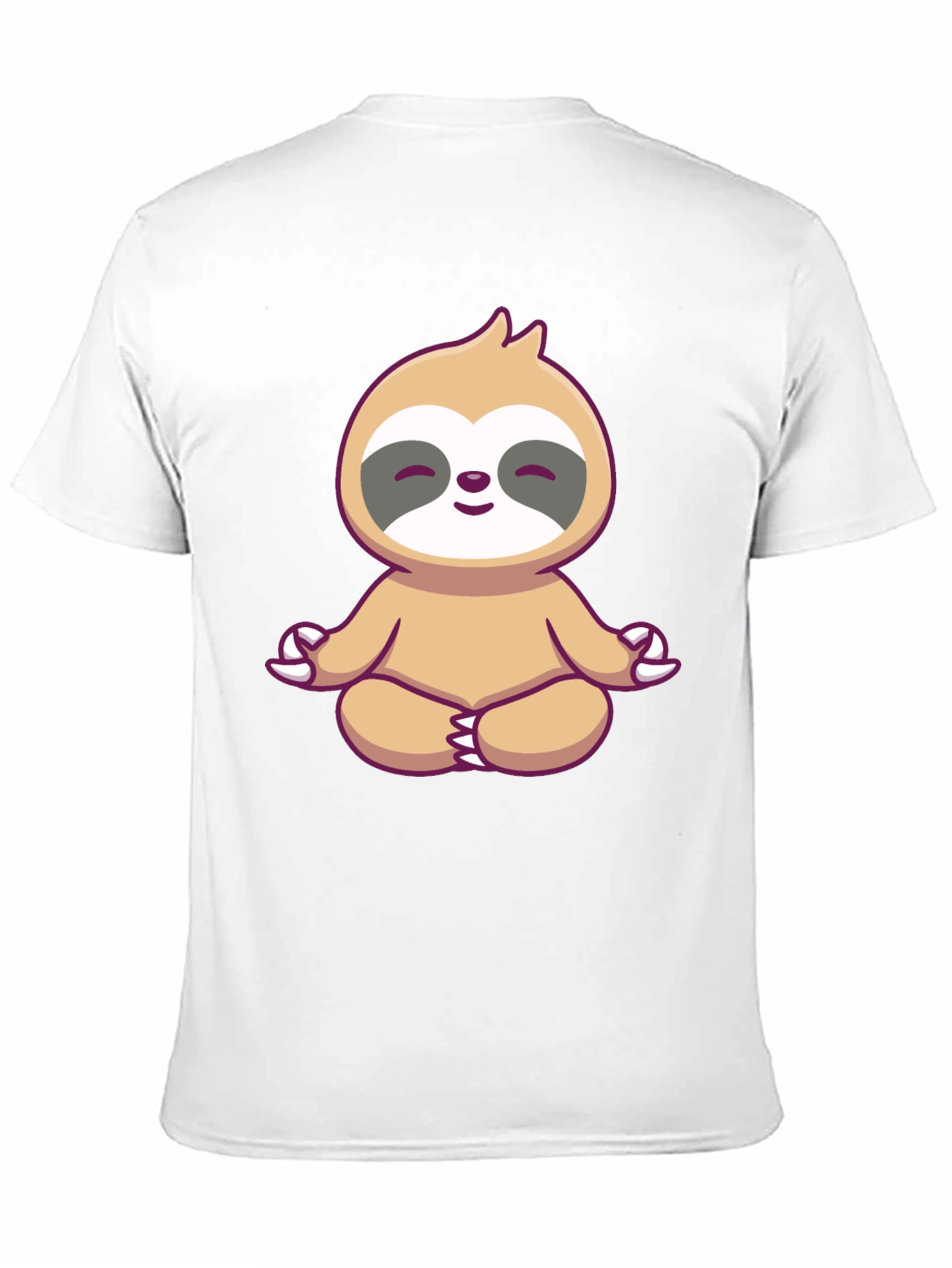 Zen Sloth Graphic Tee - Black Cotton T-Shirt