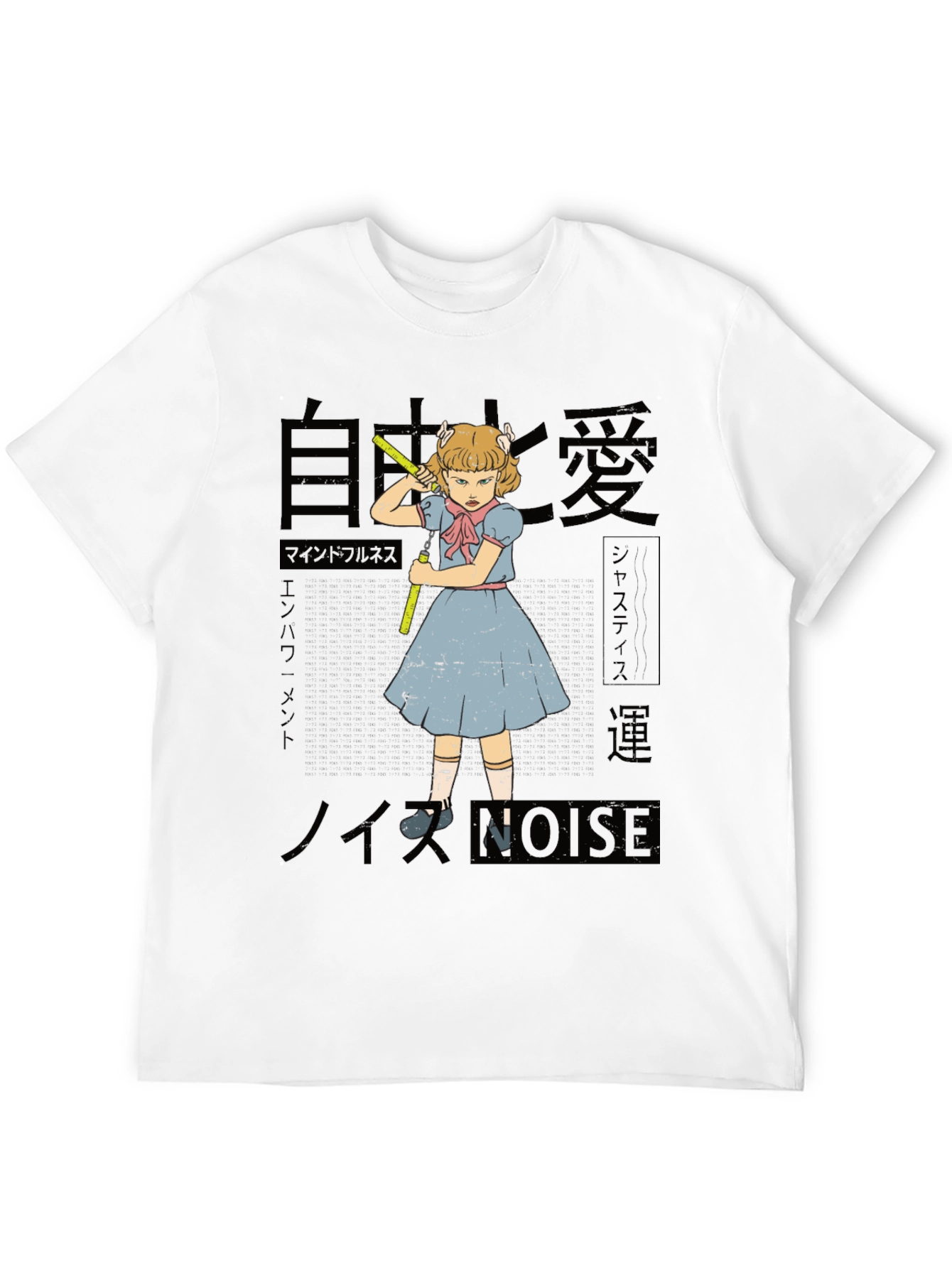 Anime Graphic Print Black T-Shirt