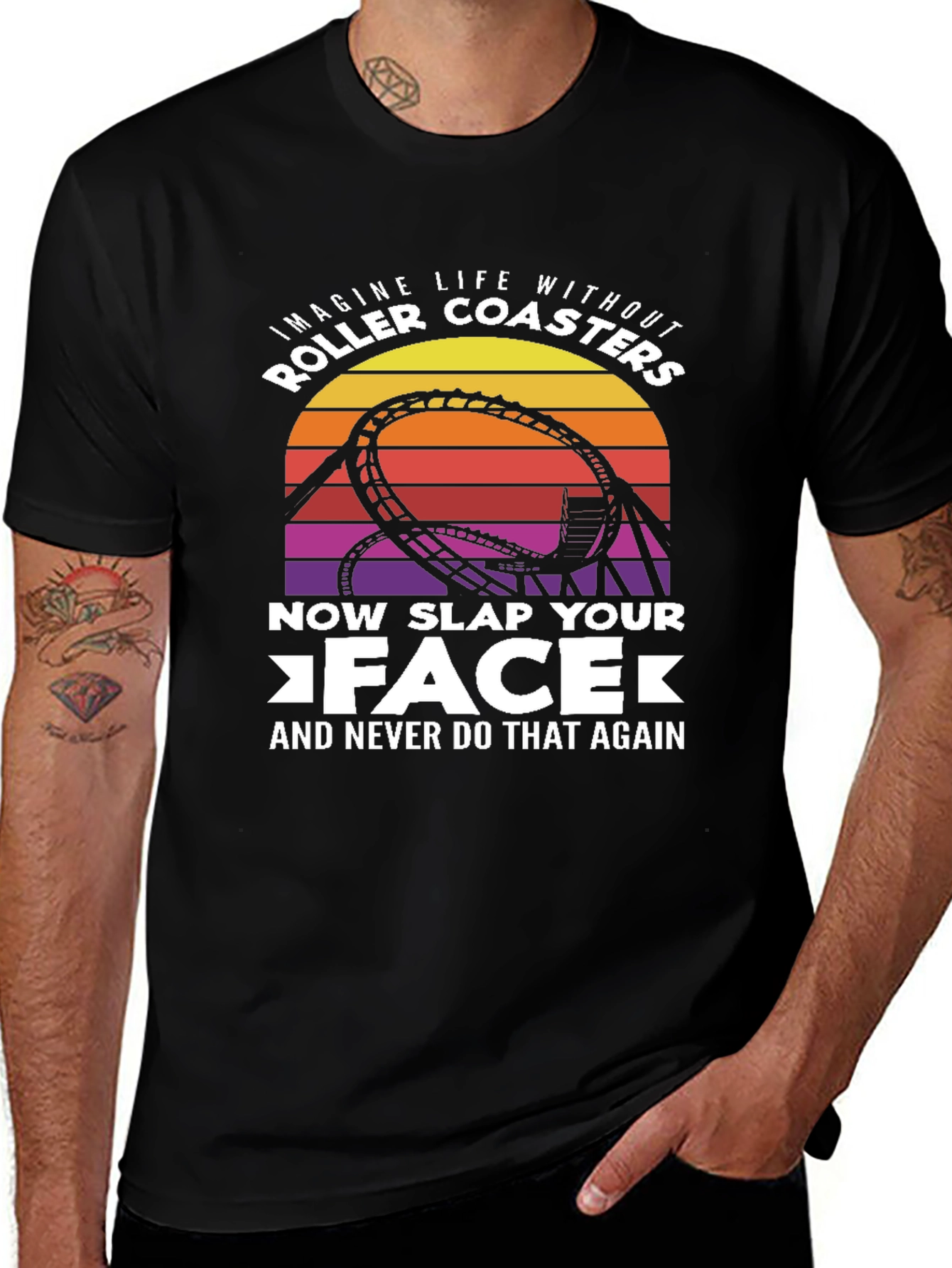 Roller Coaster Slap Your Face Graphic Tee