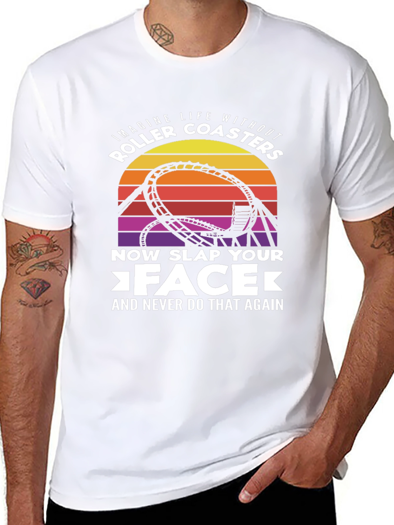 Roller Coaster Slap Your Face Graphic Tee