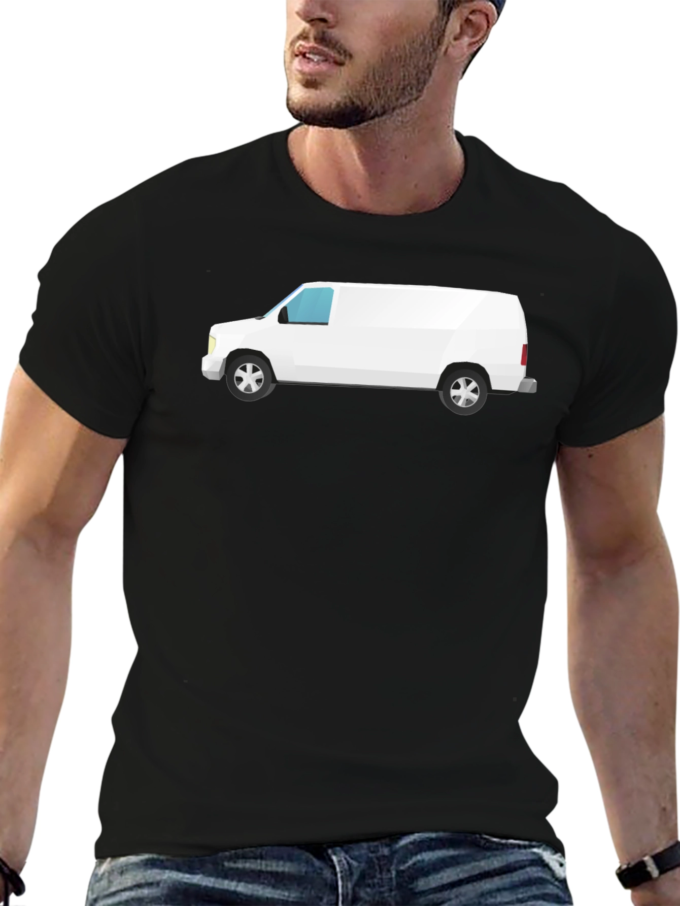 White Van Graphic Tee - Classic Black T-Shirt