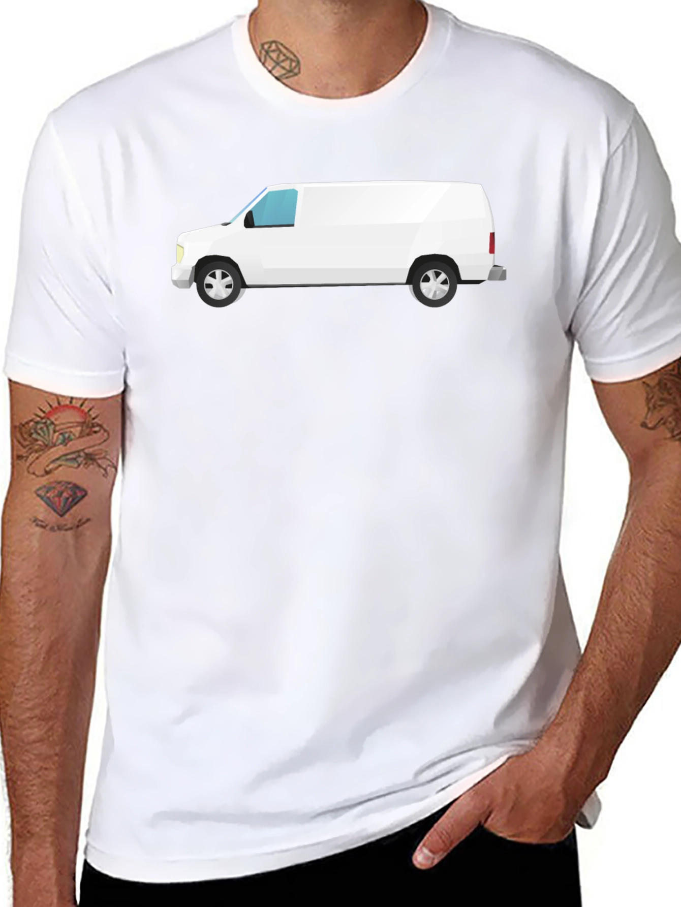 White Van Graphic Tee - Classic Black T-Shirt