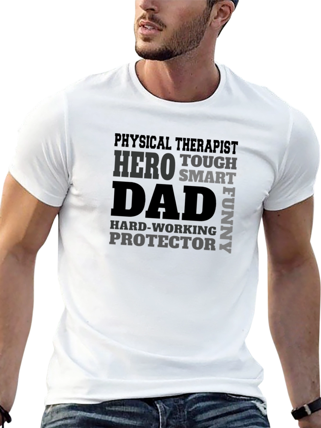 Hero Dad Physical Therapist Black T-Shirt