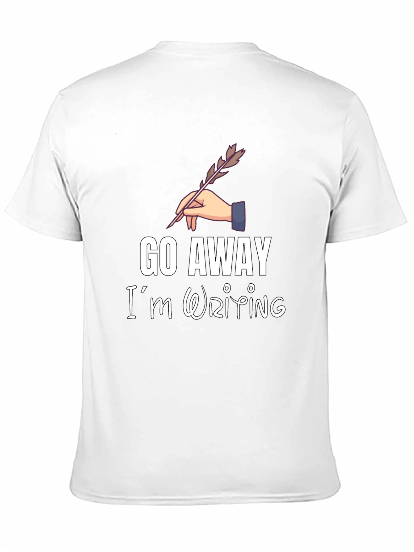 Go Away Im Writing T-Shirt - Black