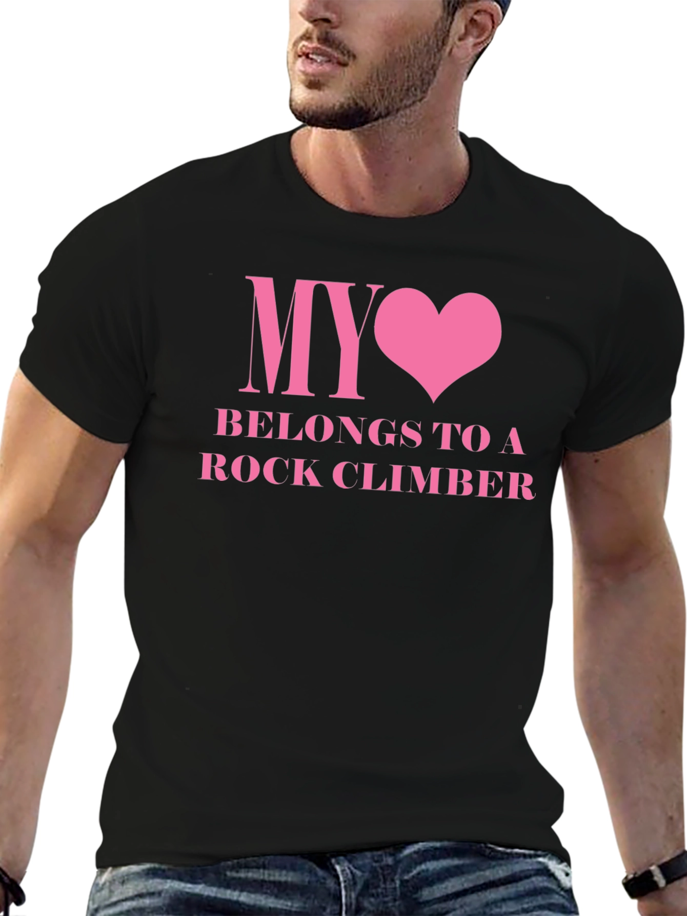 My Heart Belongs To A Rock Climber Tee