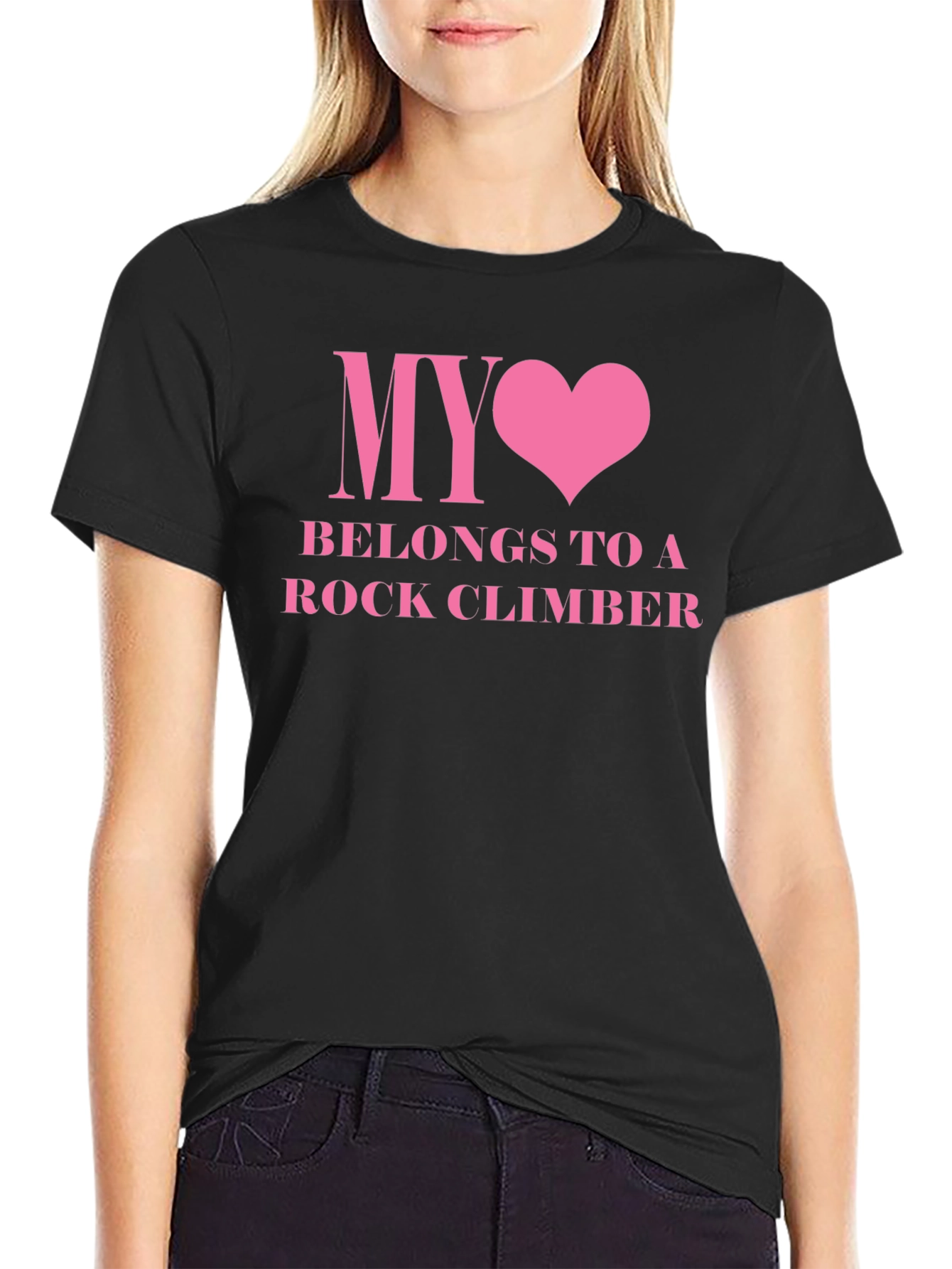 My Heart Belongs To A Rock Climber Tee