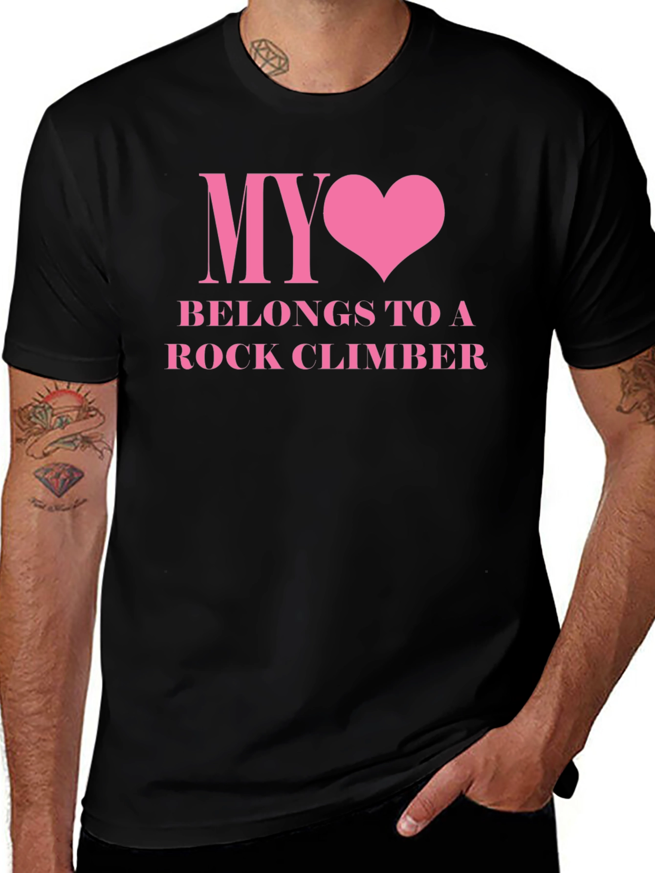 My Heart Belongs To A Rock Climber Tee