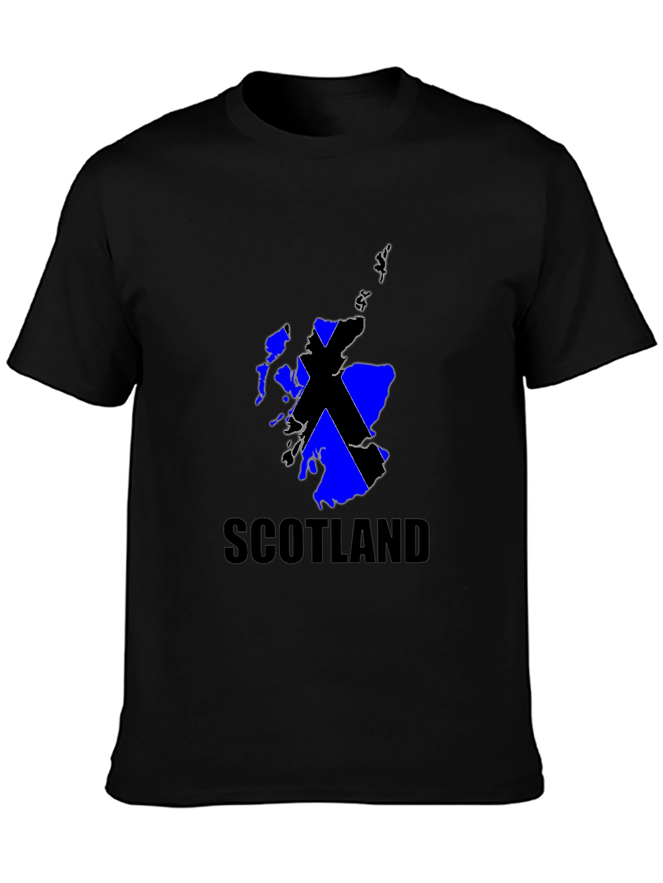 Scotland Flag Graphic Black T-Shirt