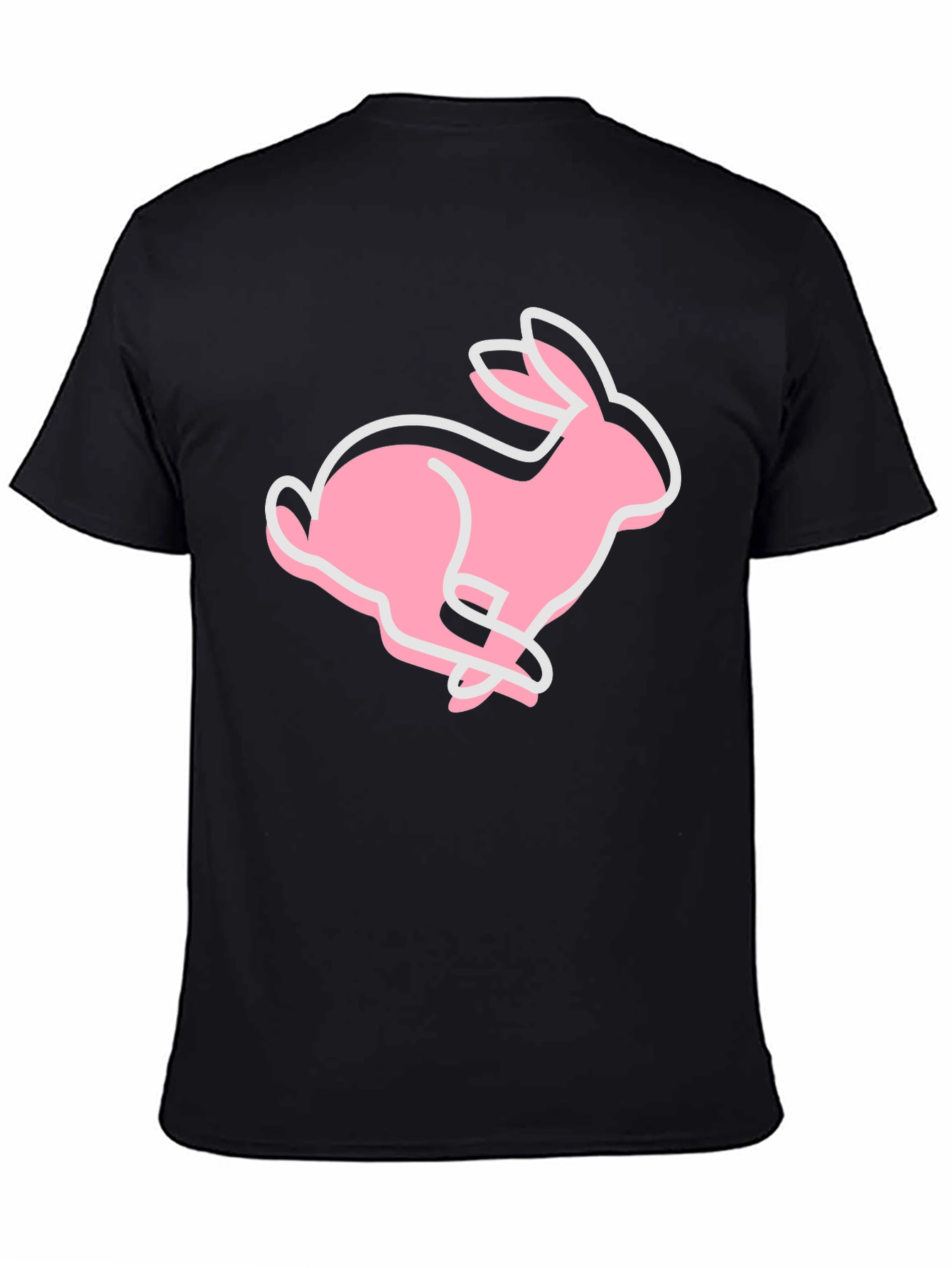 Pink Bunny Graphic Tee - Soft Cotton Blend