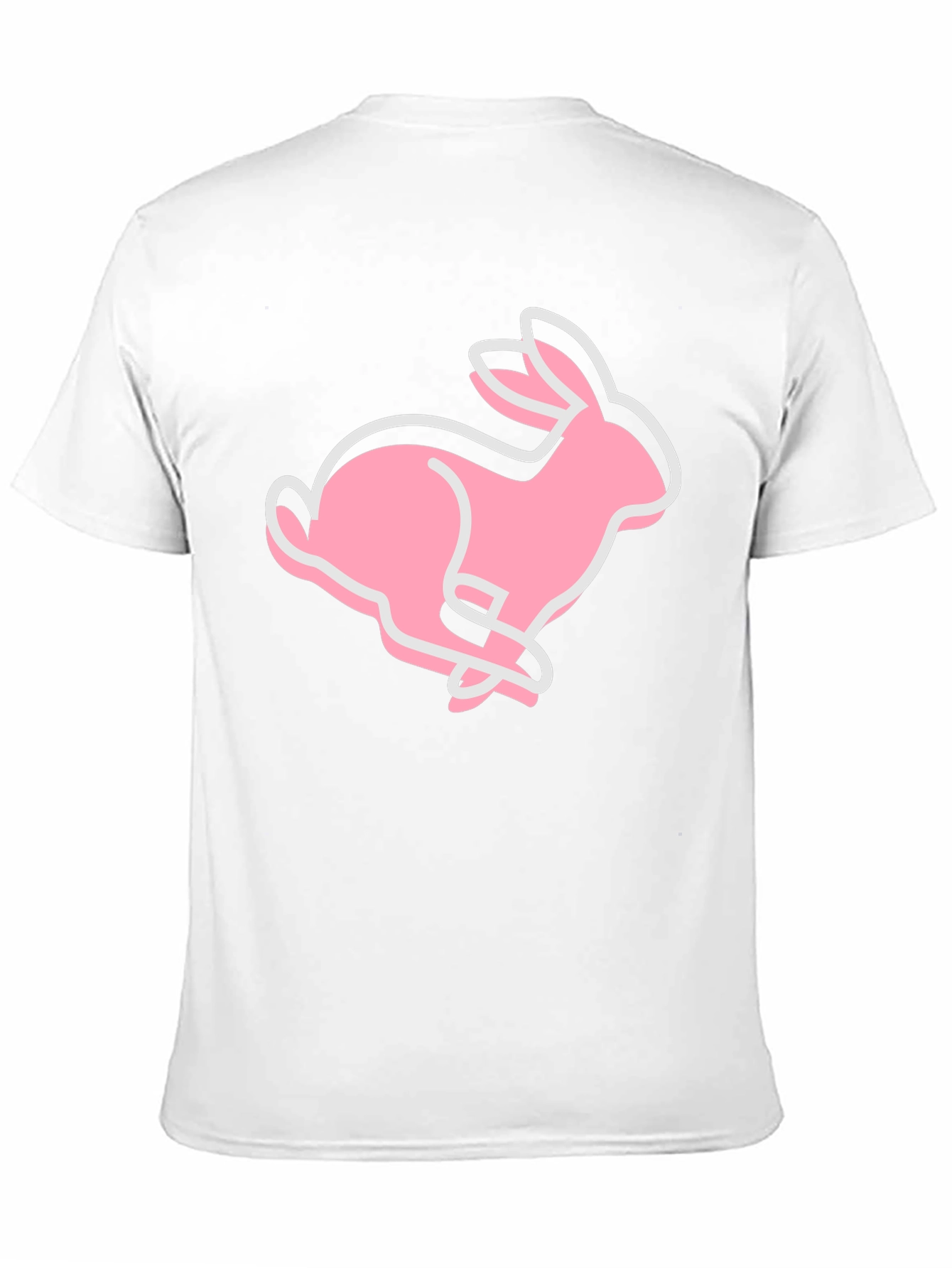 Pink Bunny Graphic Tee - Soft Cotton Blend