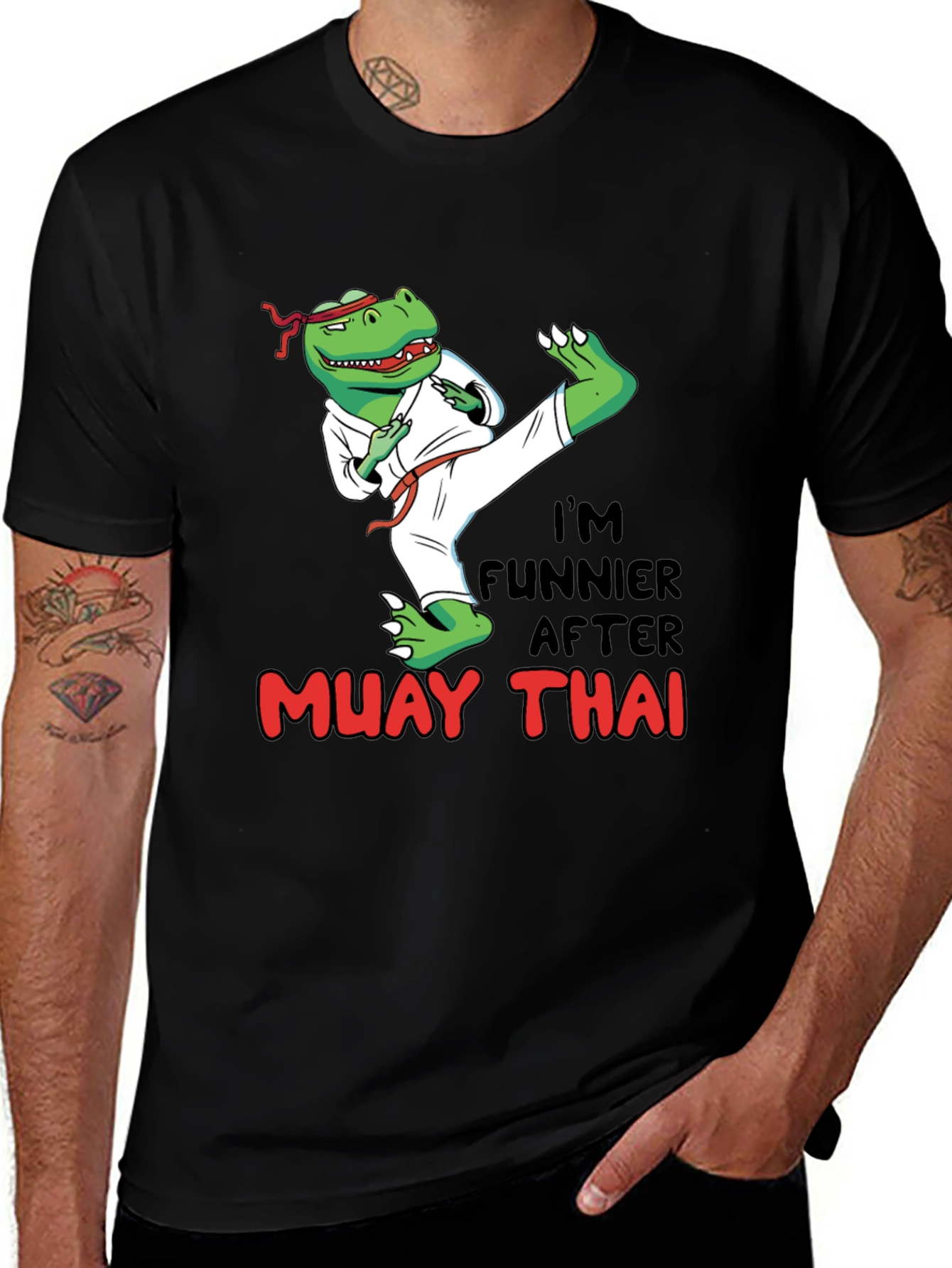 Funny Muay Thai Dinosaur T-Shirt