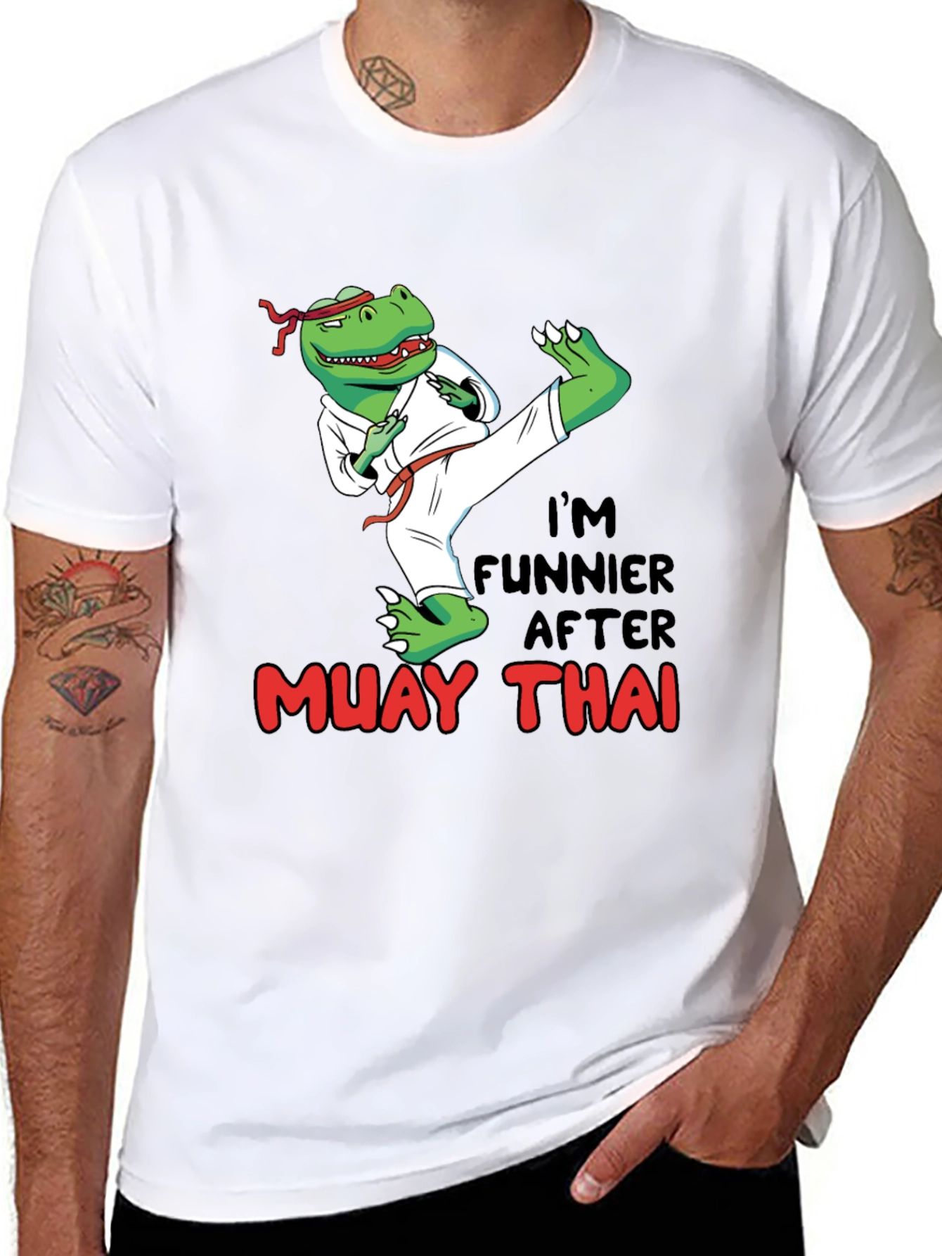 Funny Muay Thai Dinosaur T-Shirt