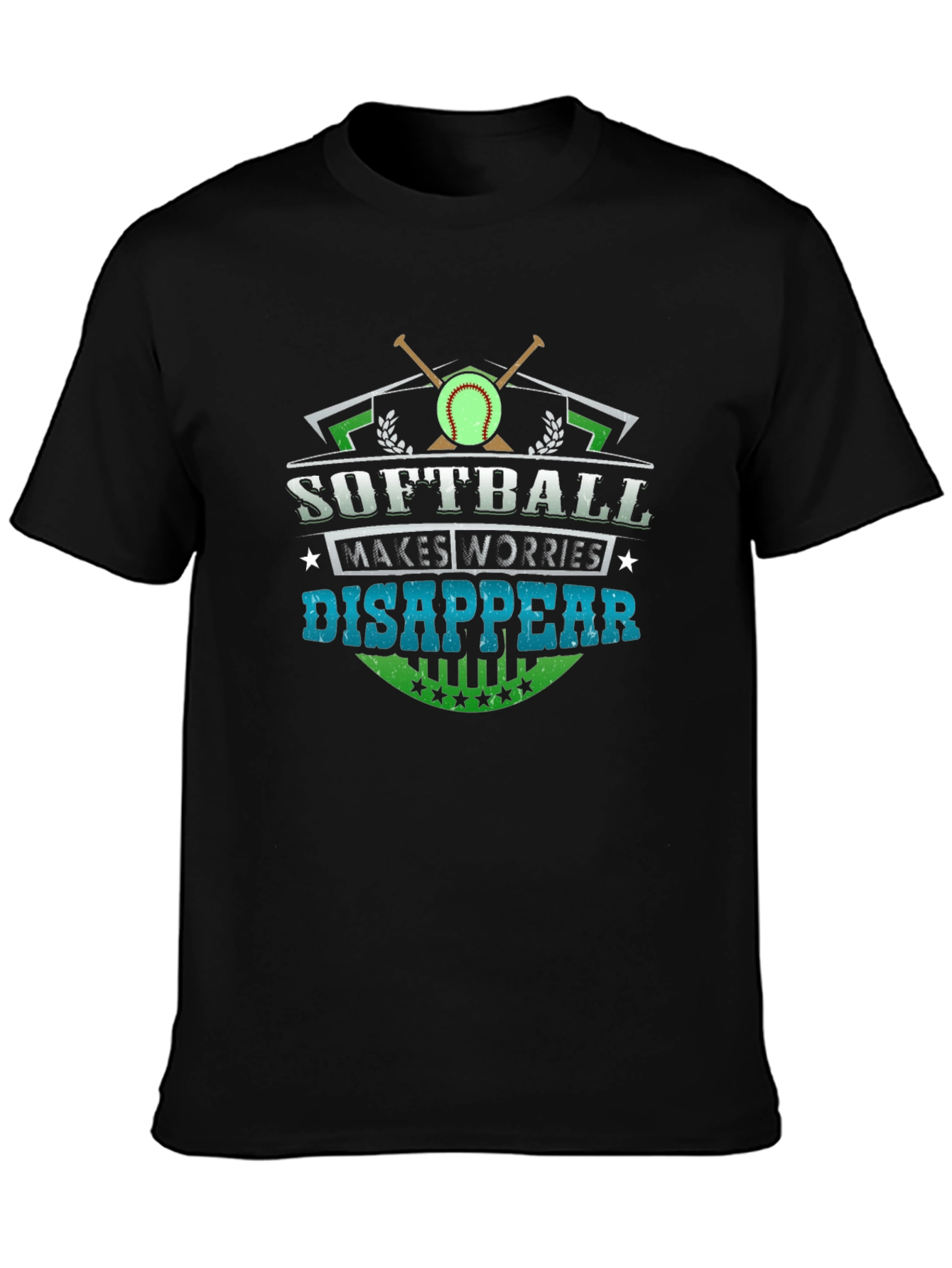 Softball Makes Worries Disappear Graphic T-Shirt