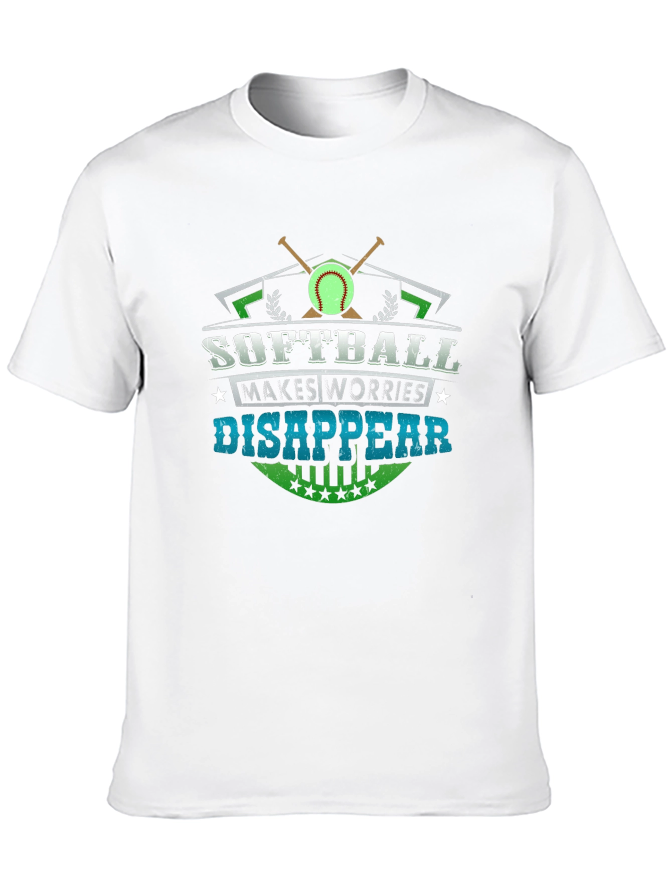 Softball Makes Worries Disappear Graphic T-Shirt