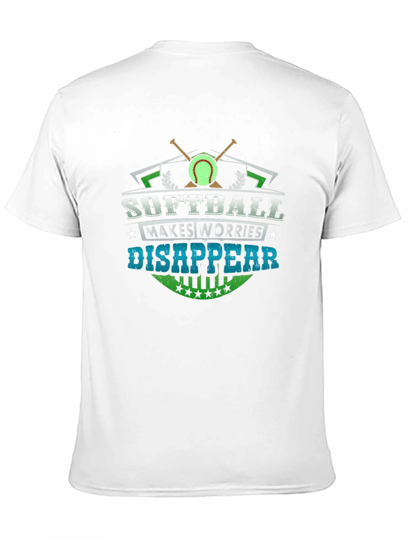 Softball Makes Worries Disappear Graphic T-Shirt