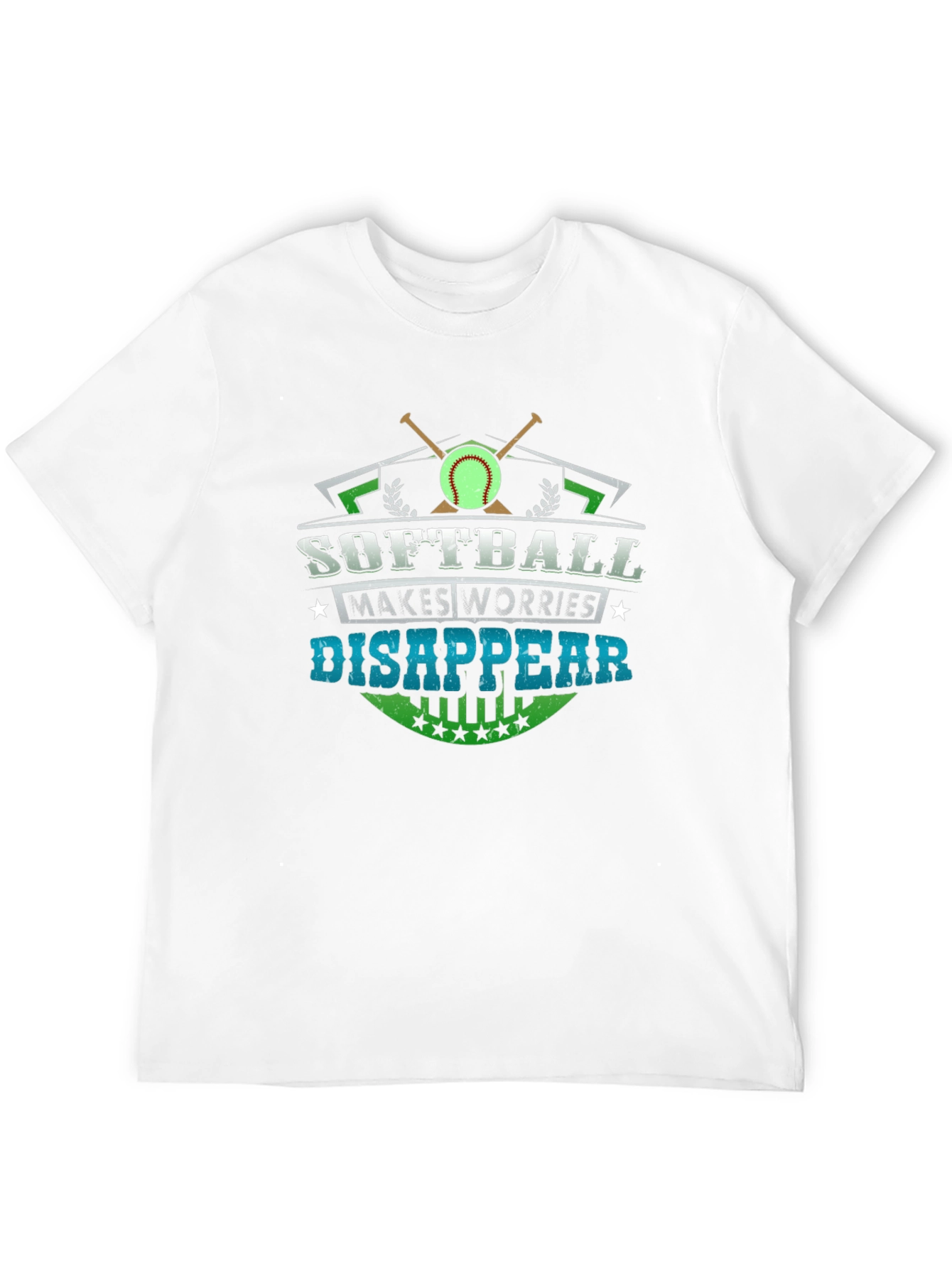 Softball Makes Worries Disappear Graphic T-Shirt