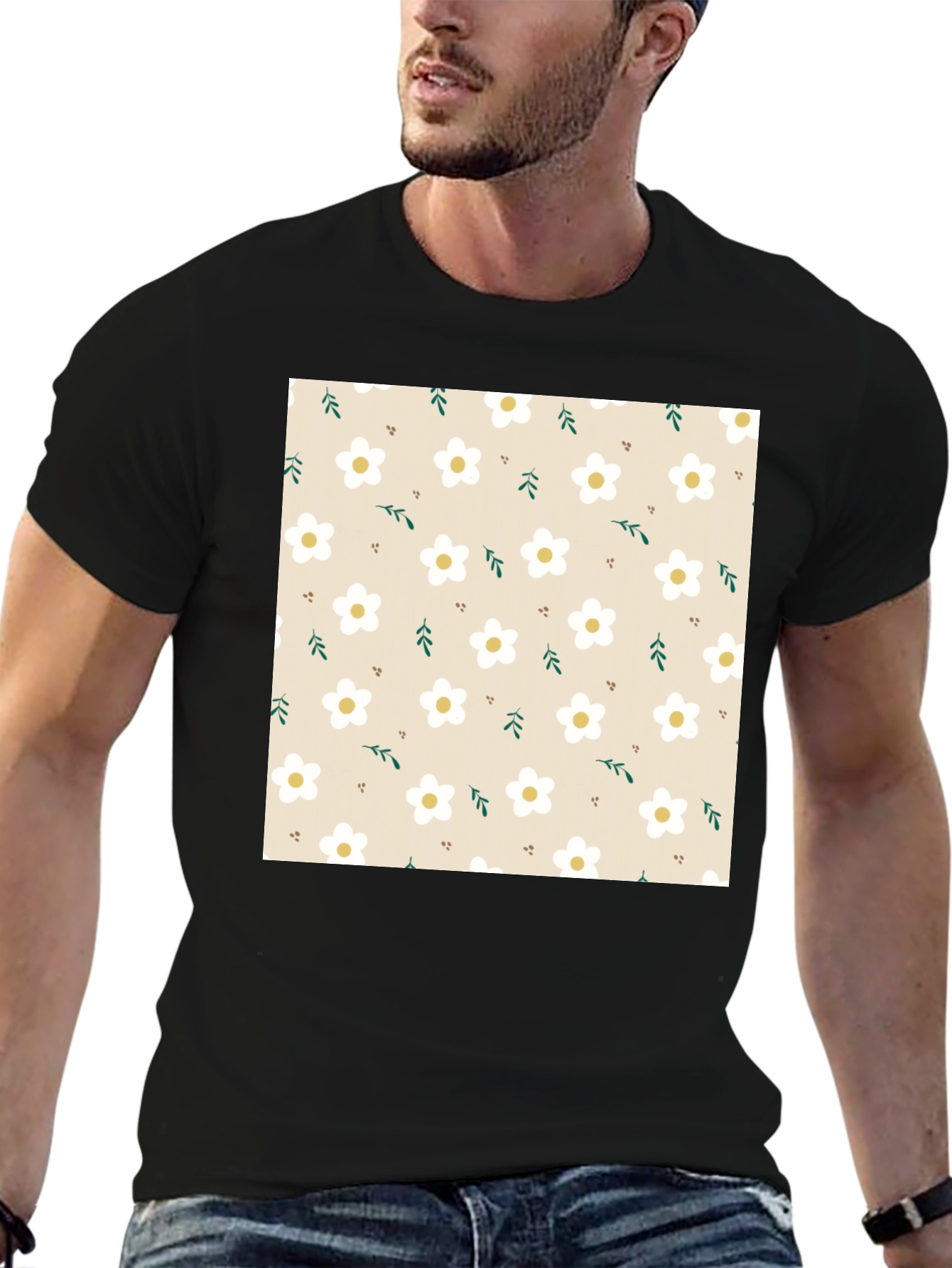 Floral Pattern T-Shirt - Stylish and Comfortable