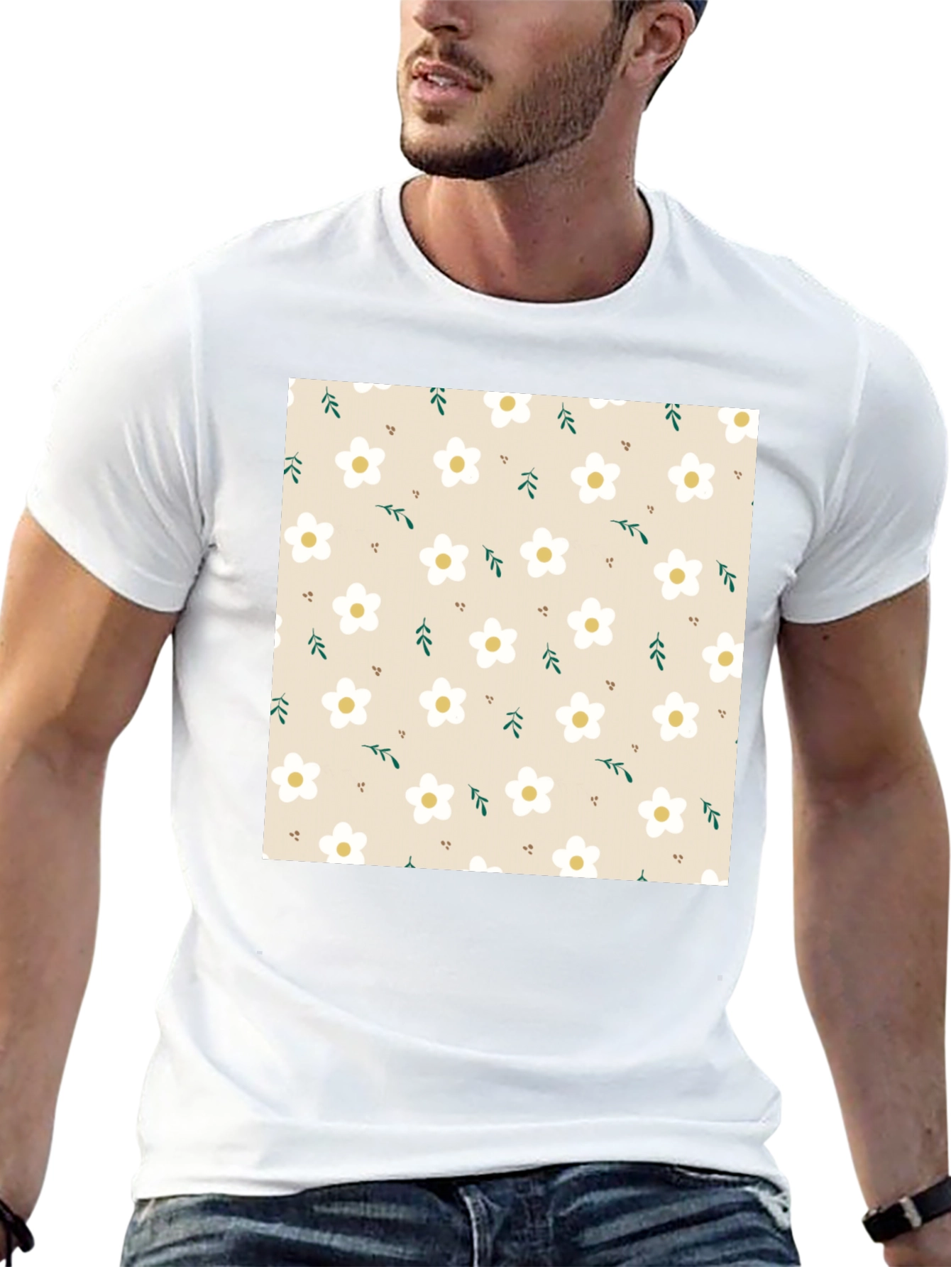Floral Pattern T-Shirt - Stylish and Comfortable
