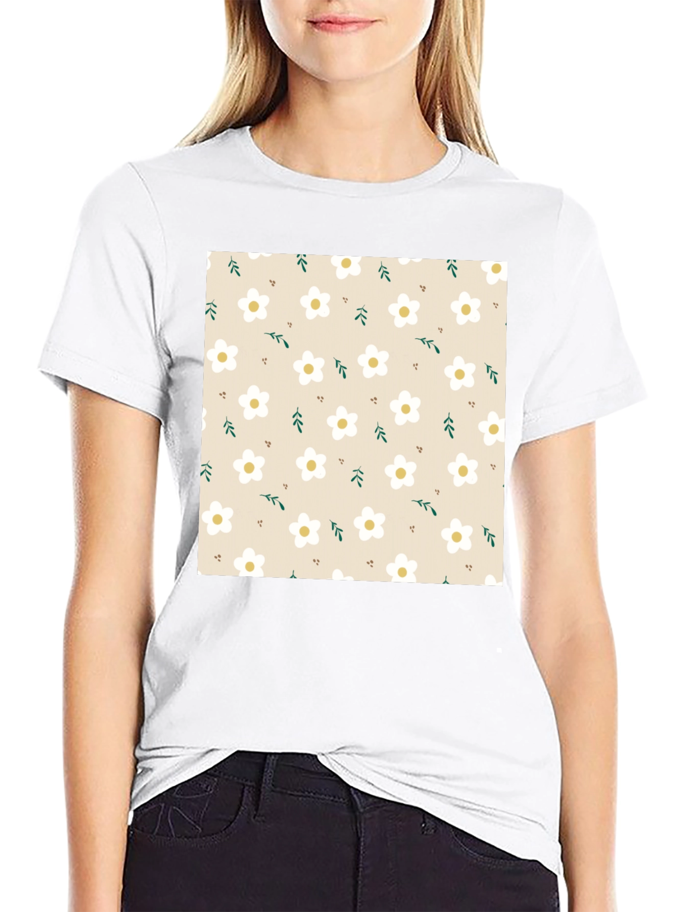 Floral Pattern T-Shirt - Stylish and Comfortable