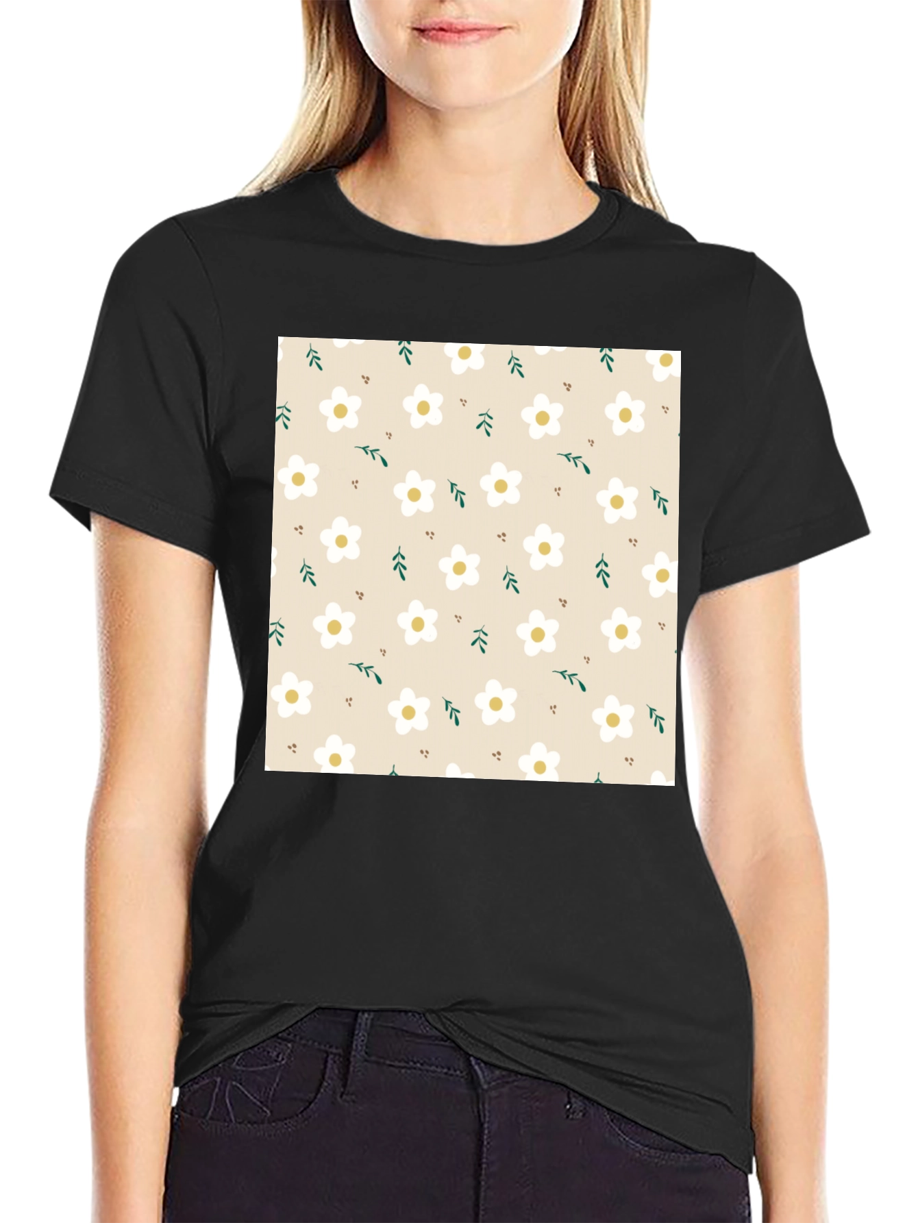 Floral Pattern T-Shirt - Stylish and Comfortable