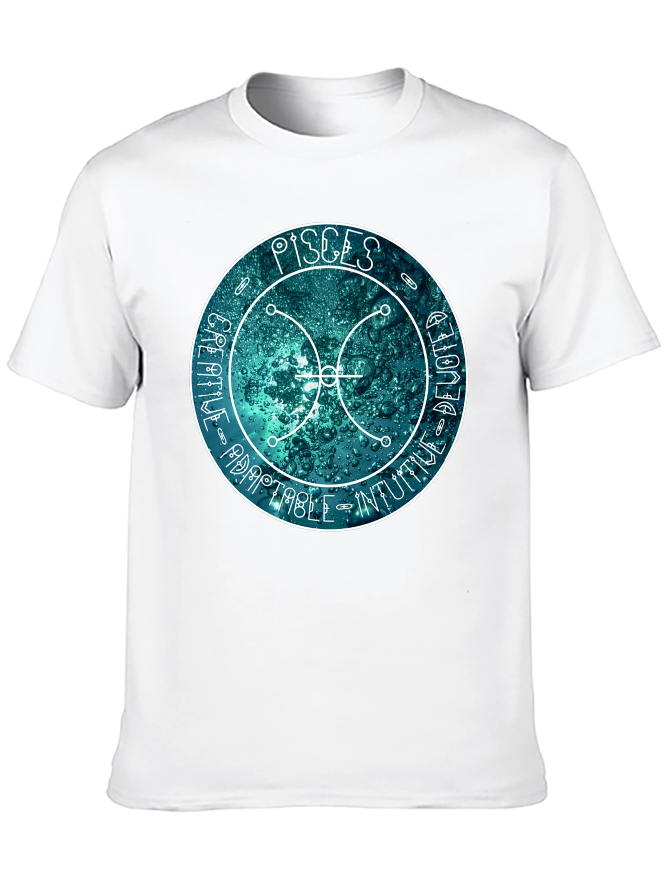 Pisces Zodiac Sign T-Shirt - Creative Adaptable Intuitive