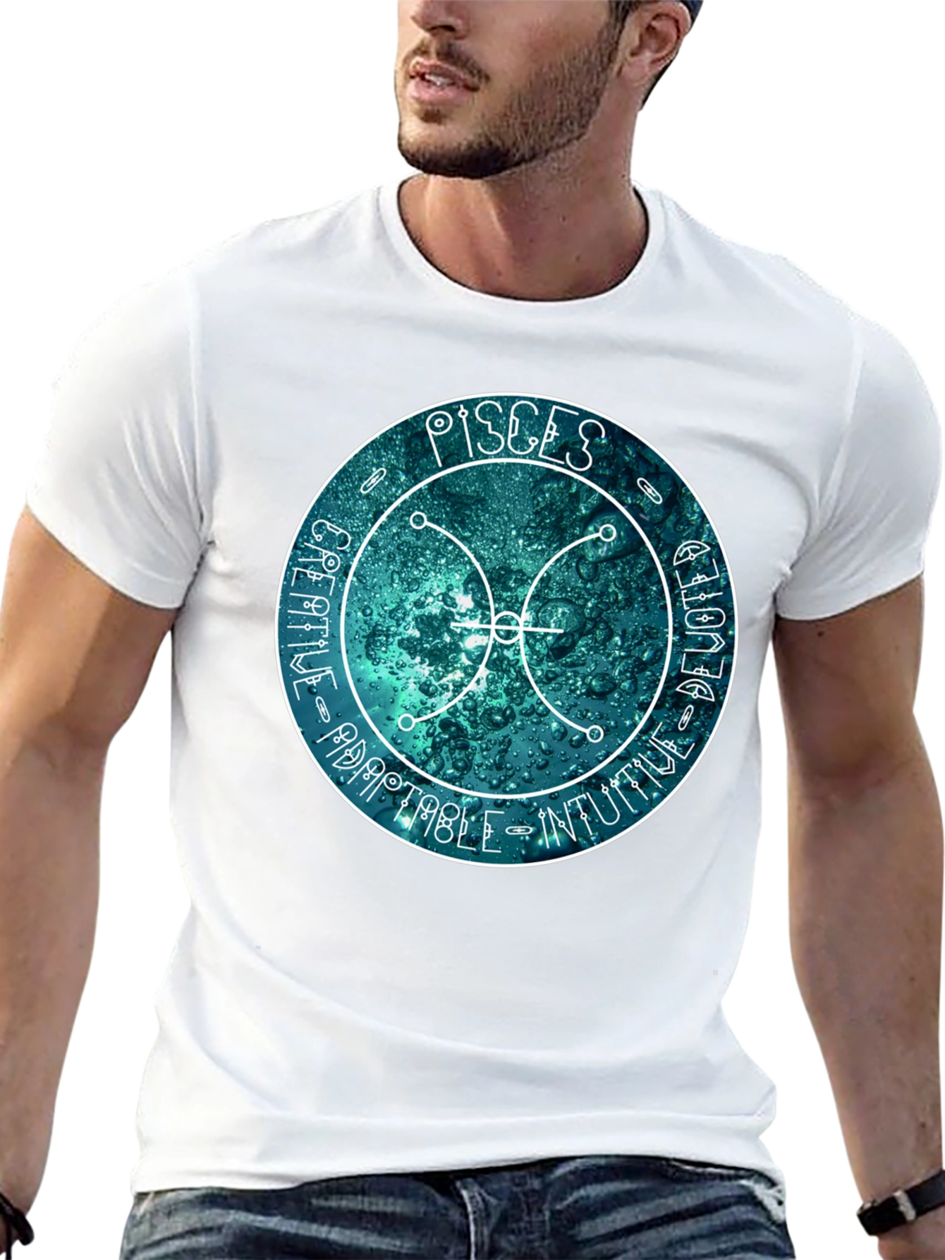 Pisces Zodiac Sign T-Shirt - Creative Adaptable Intuitive