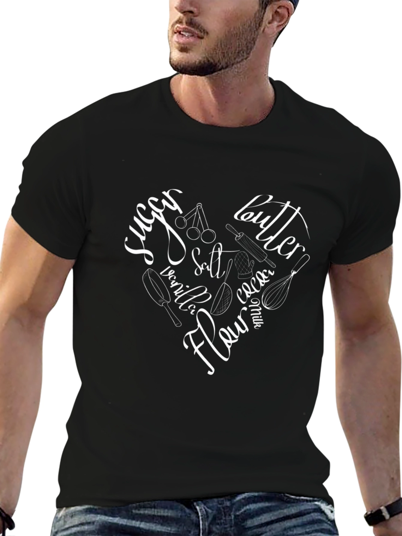 Heart Baking Ingredient T-Shirt - Kitchen Love!