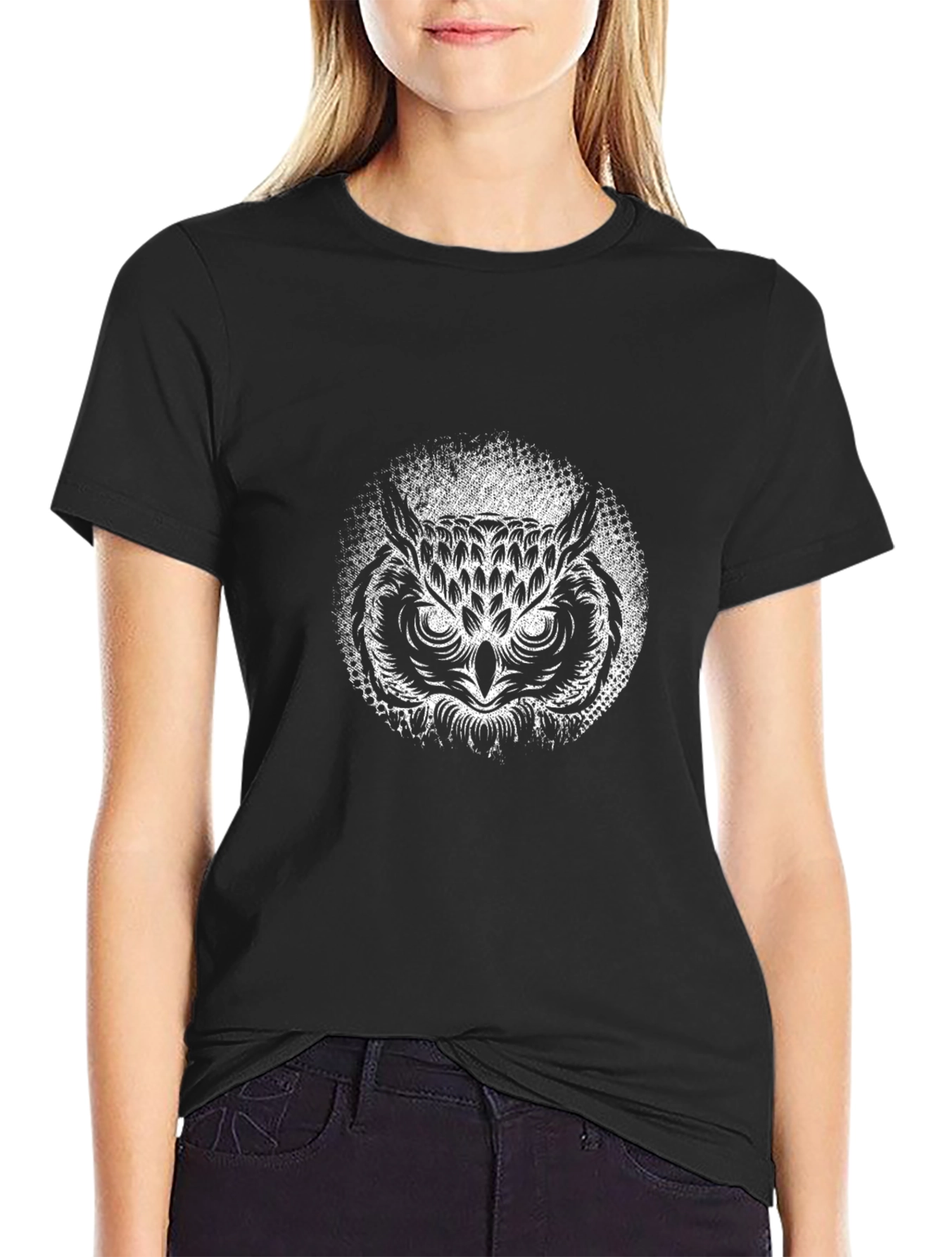 Owl Graphic Tee - Mens Black T-Shirt