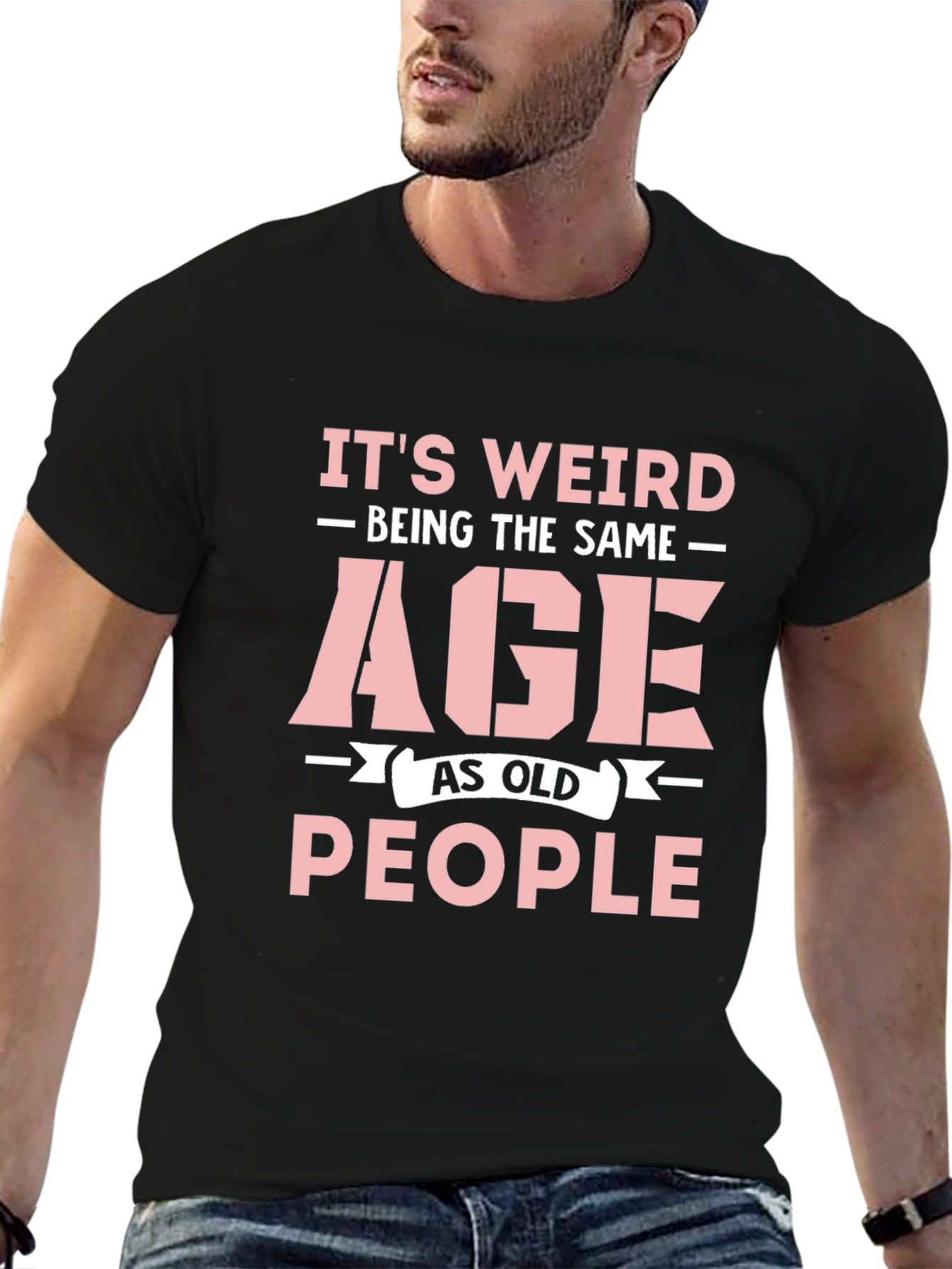 Funny Age Saying Black T-Shirt