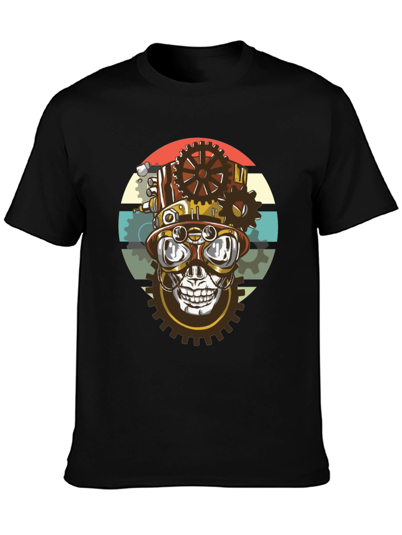 Steampunk Skull Gear T-Shirt - Graphic Tee