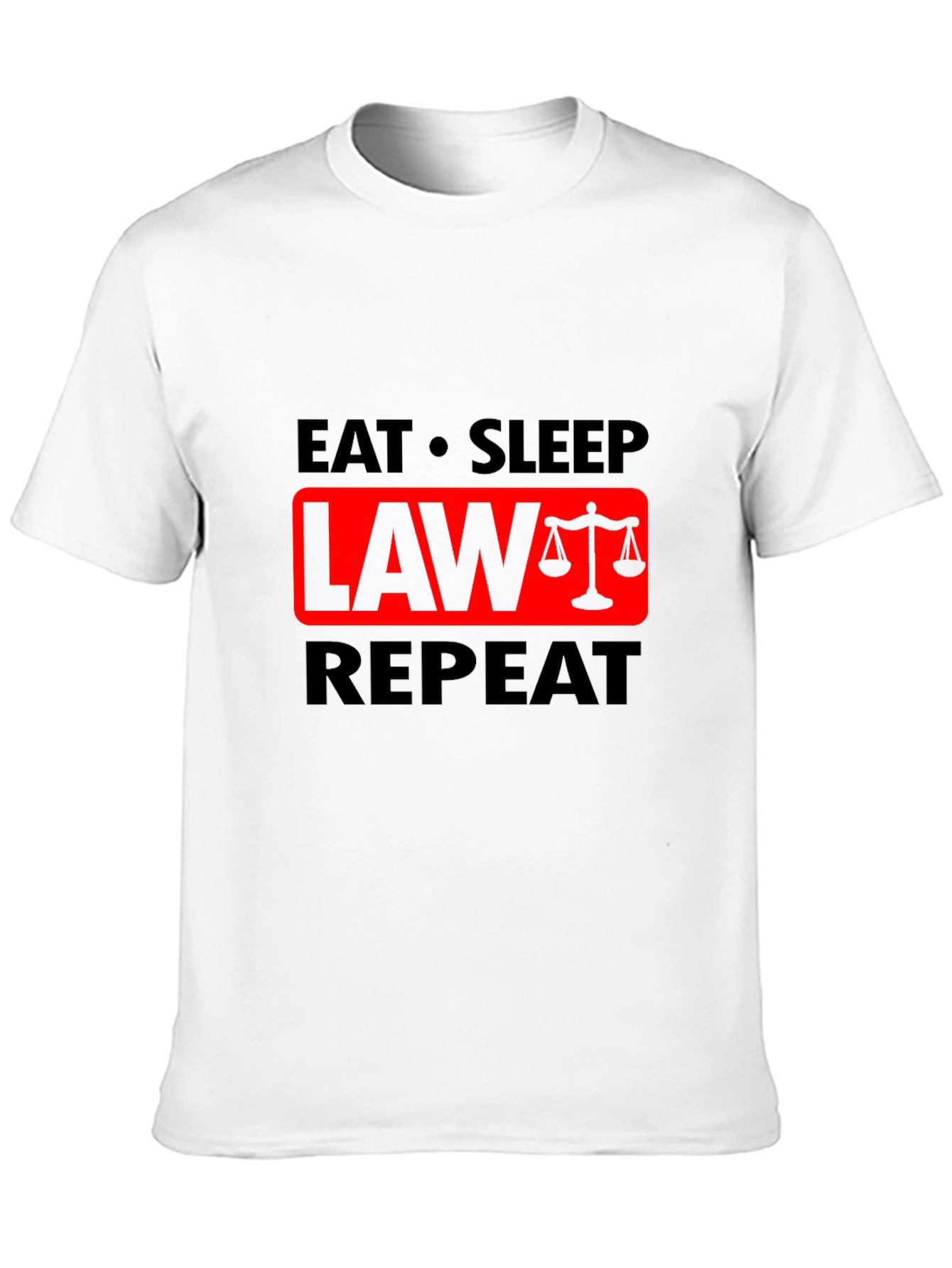 Eat Sleep Law Repeat Graphic T-Shirt - Lawyer Gift