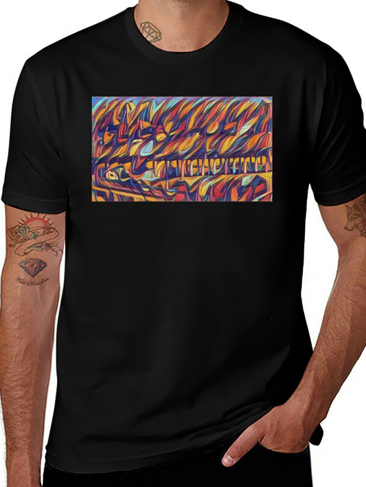 Abstract Expressionist Graphic Tee - Bold Artistic Design