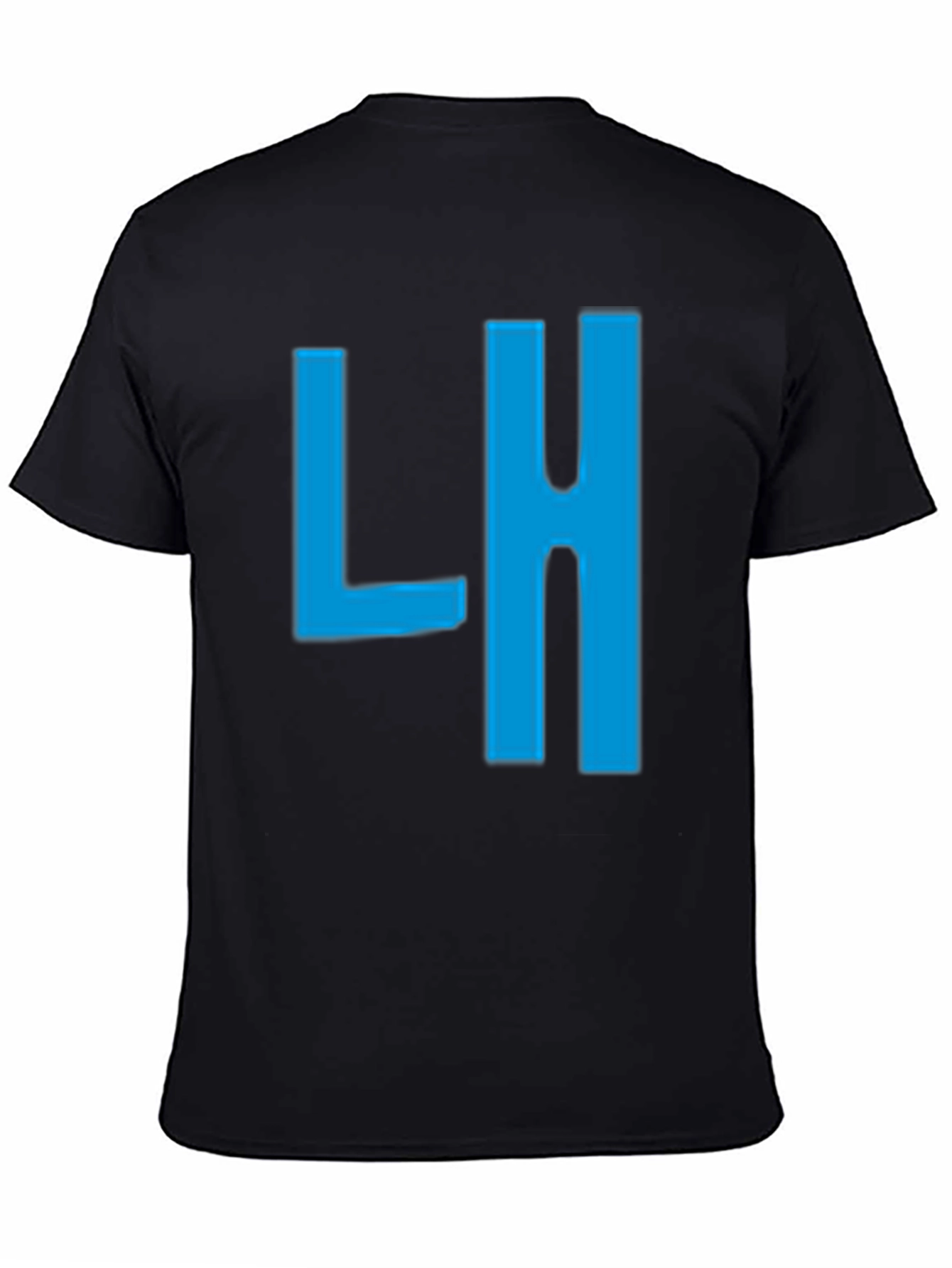 Mens Black T-Shirt with Blue LH Graphic