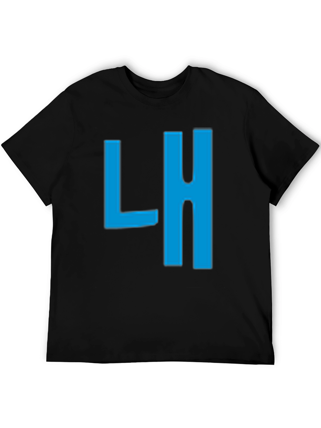 Mens Black T-Shirt with Blue LH Graphic