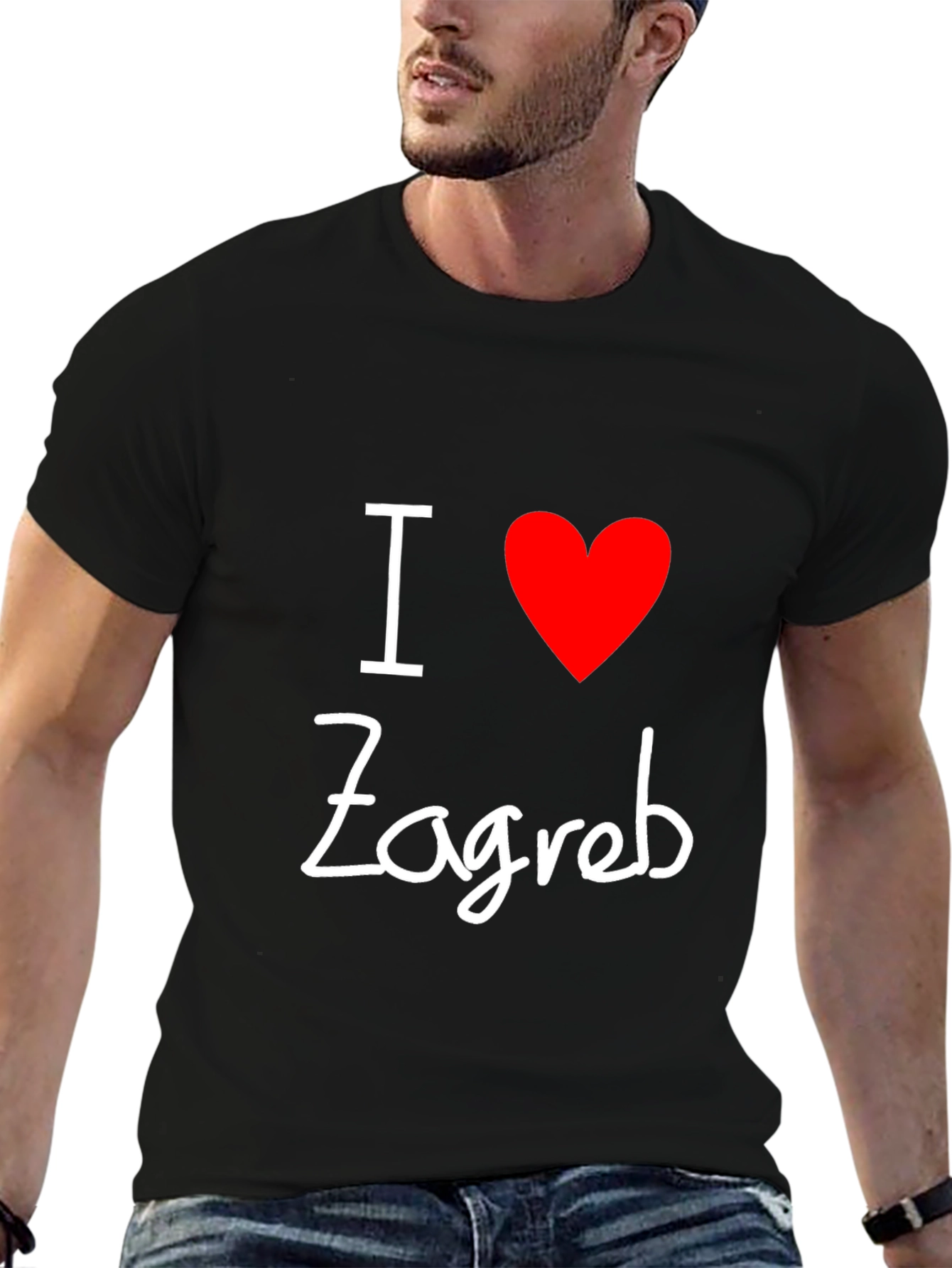 I Love Zagreb Black T-Shirt