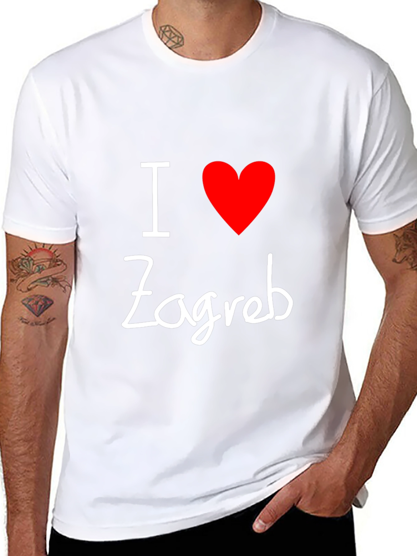 I Love Zagreb Black T-Shirt