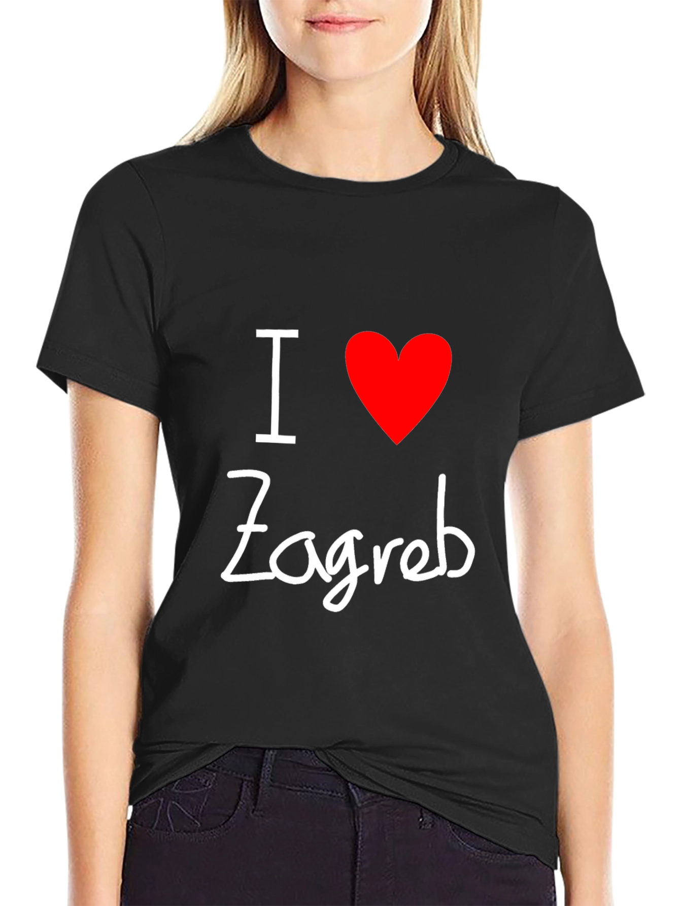 I Love Zagreb Black T-Shirt