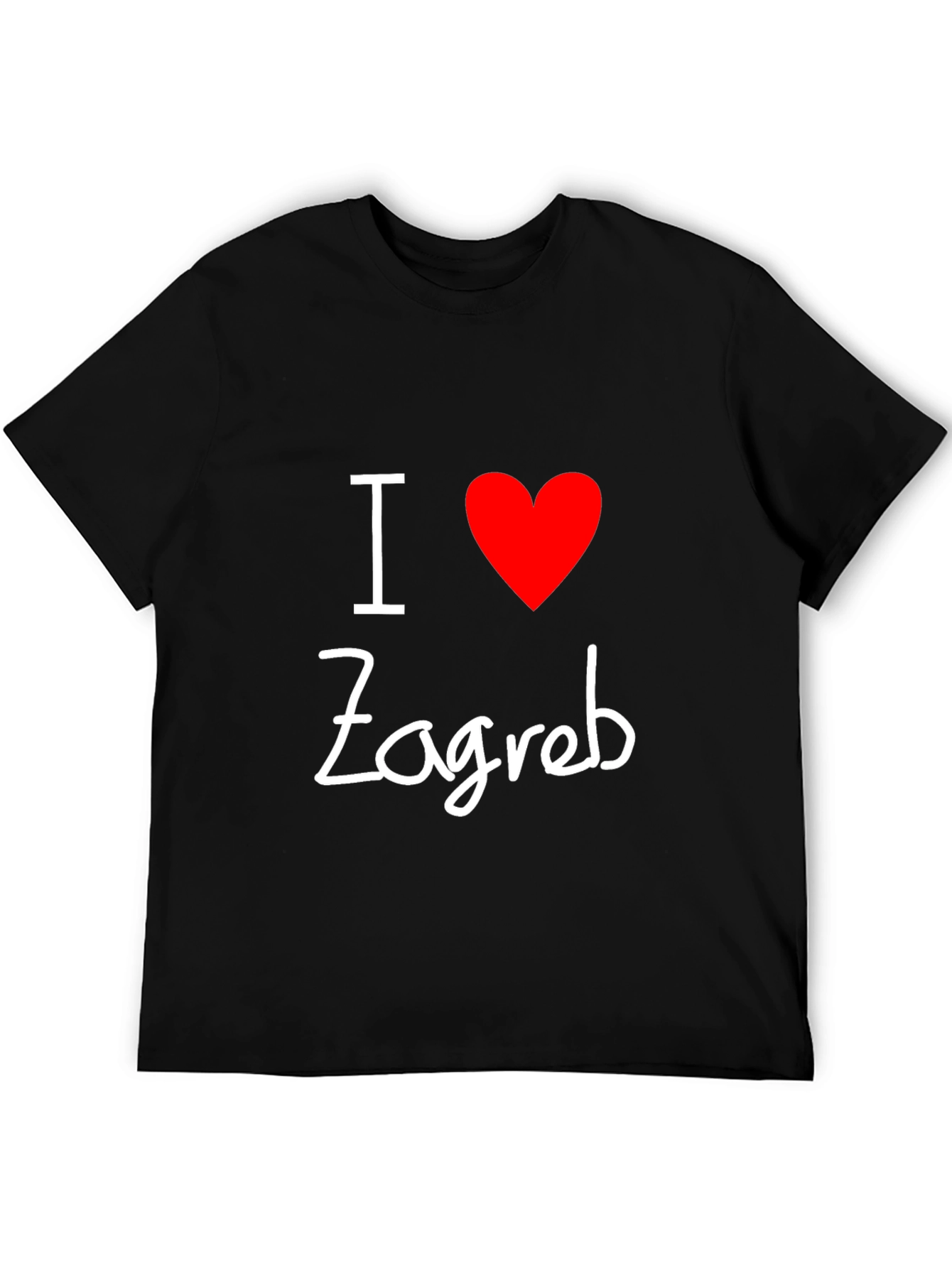 I Love Zagreb Black T-Shirt
