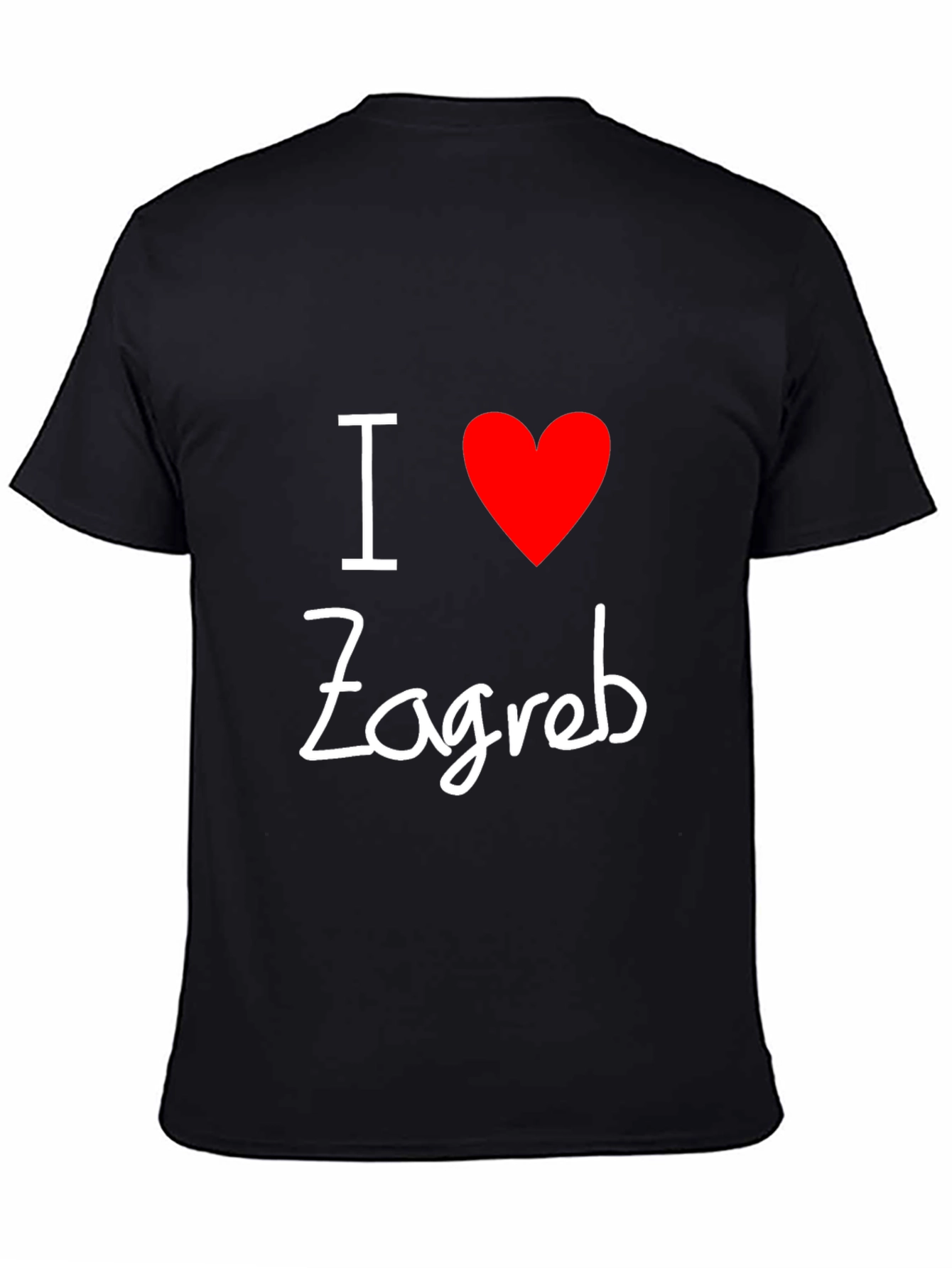 I Love Zagreb Black T-Shirt