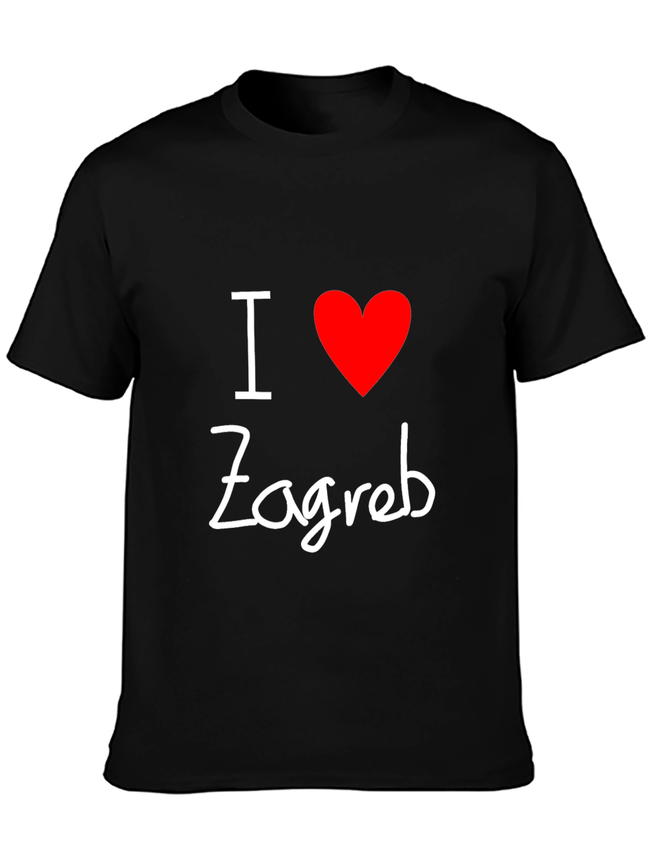 I Love Zagreb Black T-Shirt