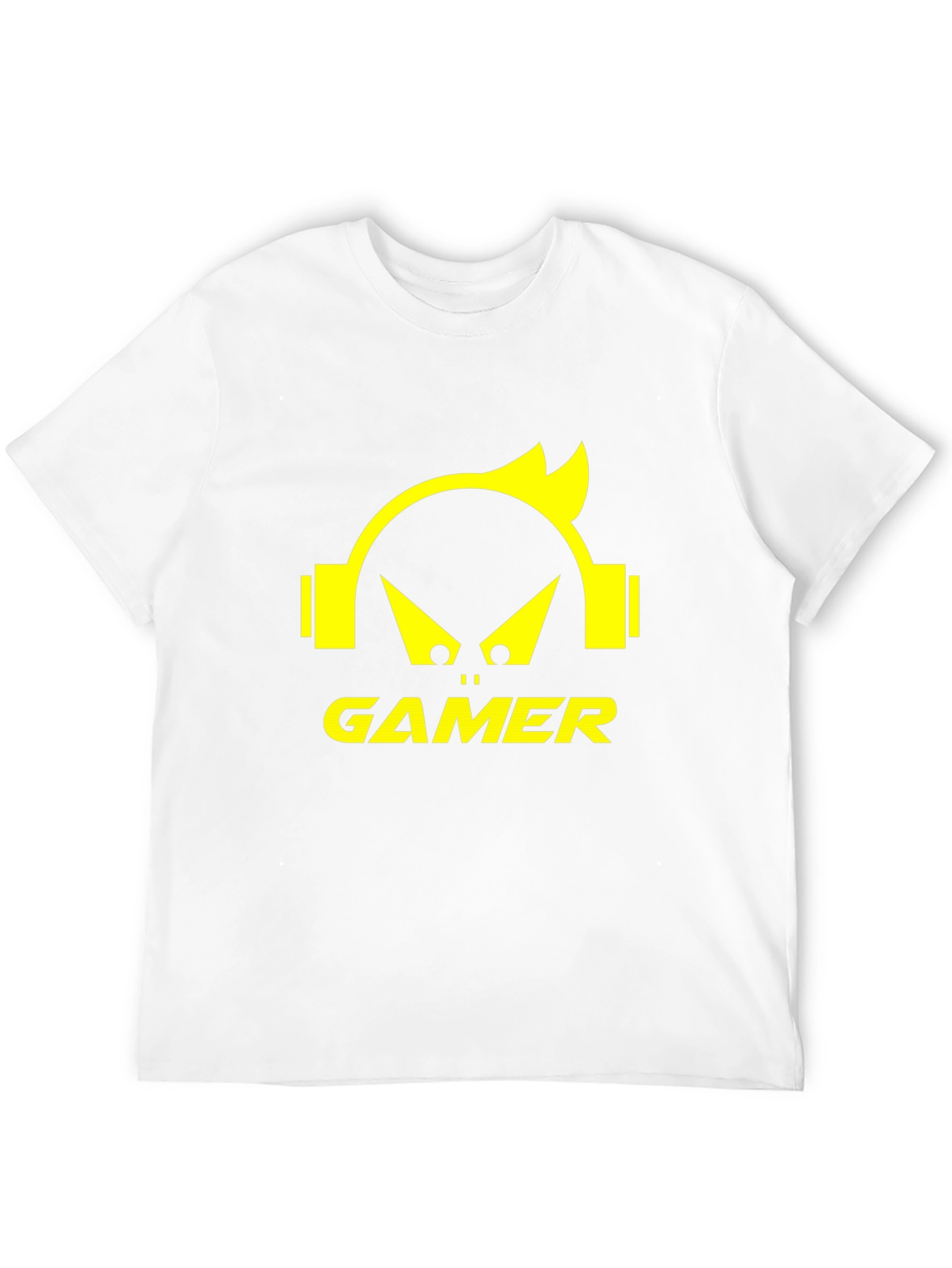 Gamer Graphic Tee - Black T-Shirt with Yellow Design