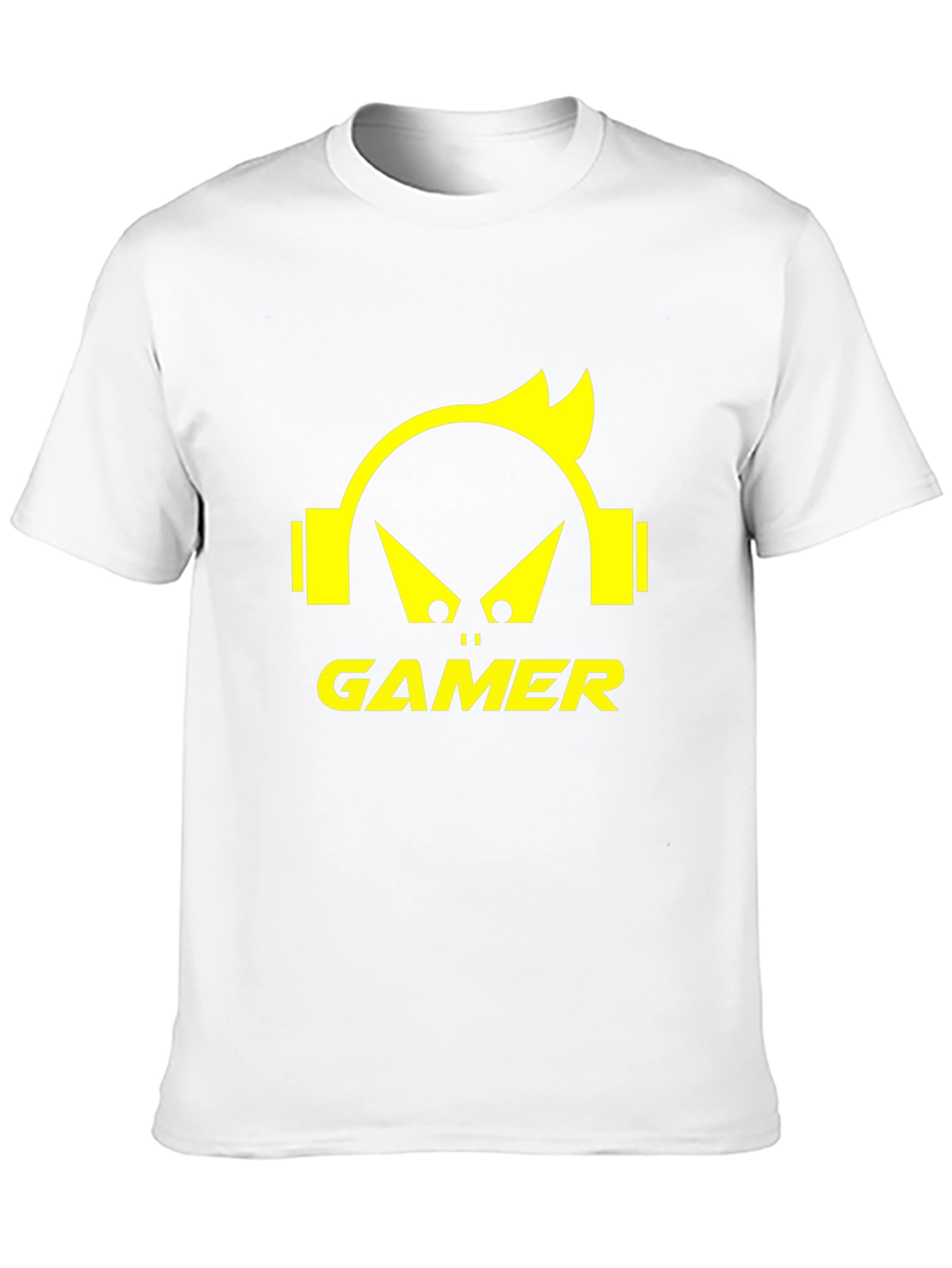Gamer Graphic Tee - Black T-Shirt with Yellow Design